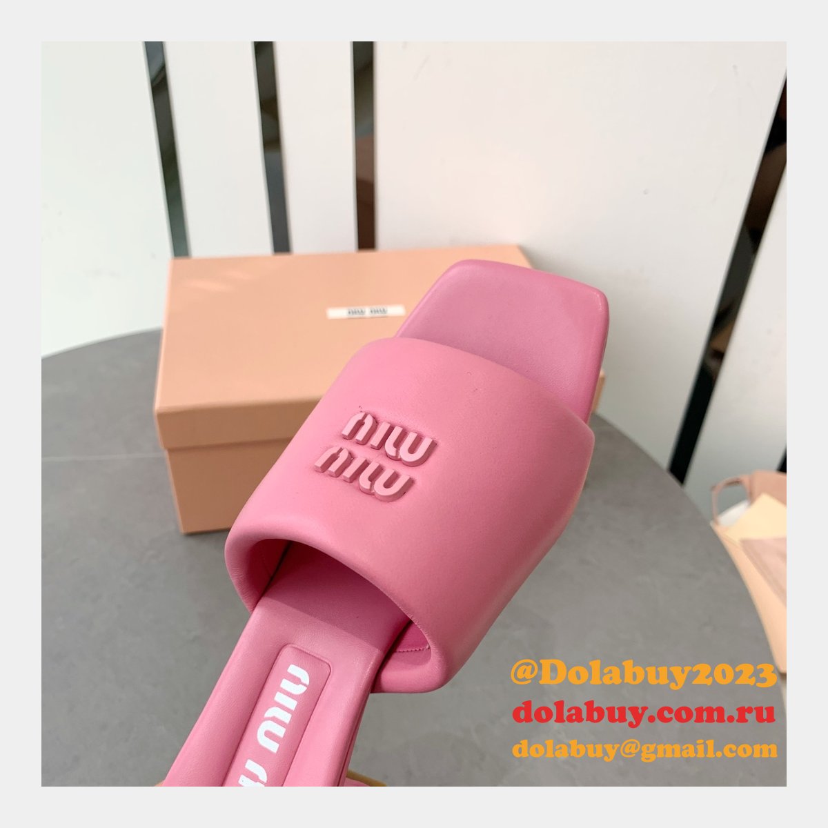 Miu Miu Replica Bread Slippers Heel Sandals Shoes