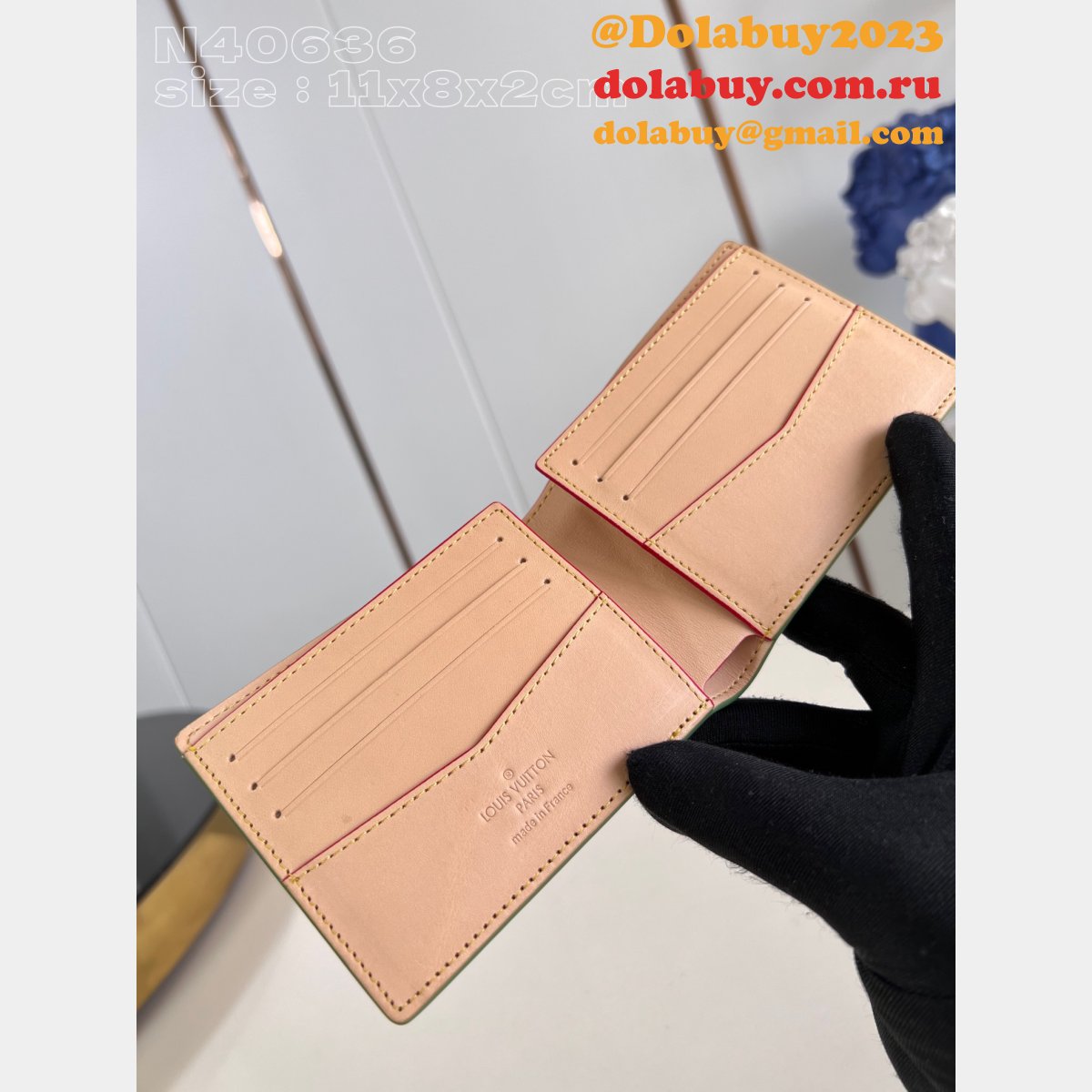 Pocket Organizer Slender Wallet Damier Louis Vuitton Fake Bag