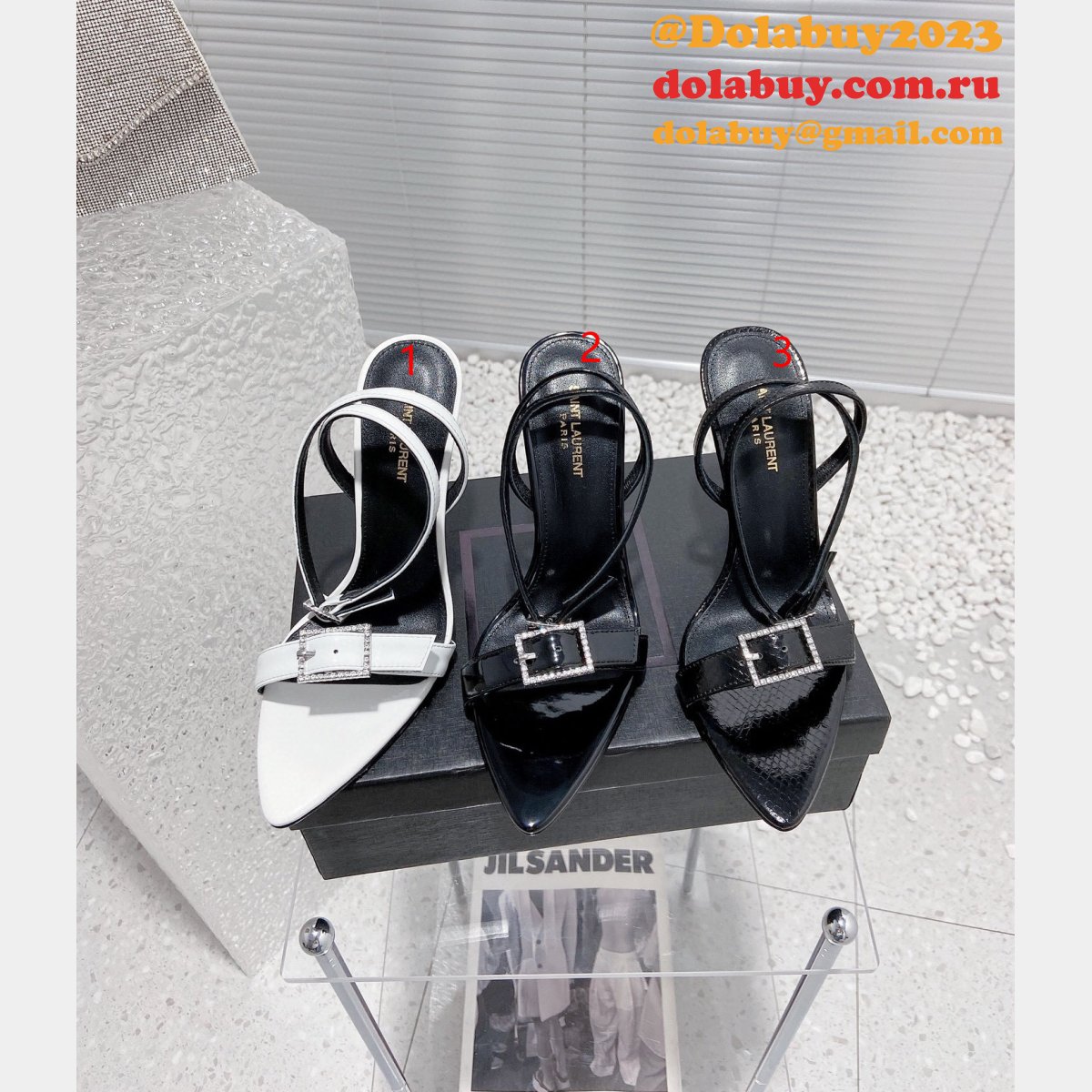 Replica YSL High Heel Sandals Wholesale AAA+ Shoes