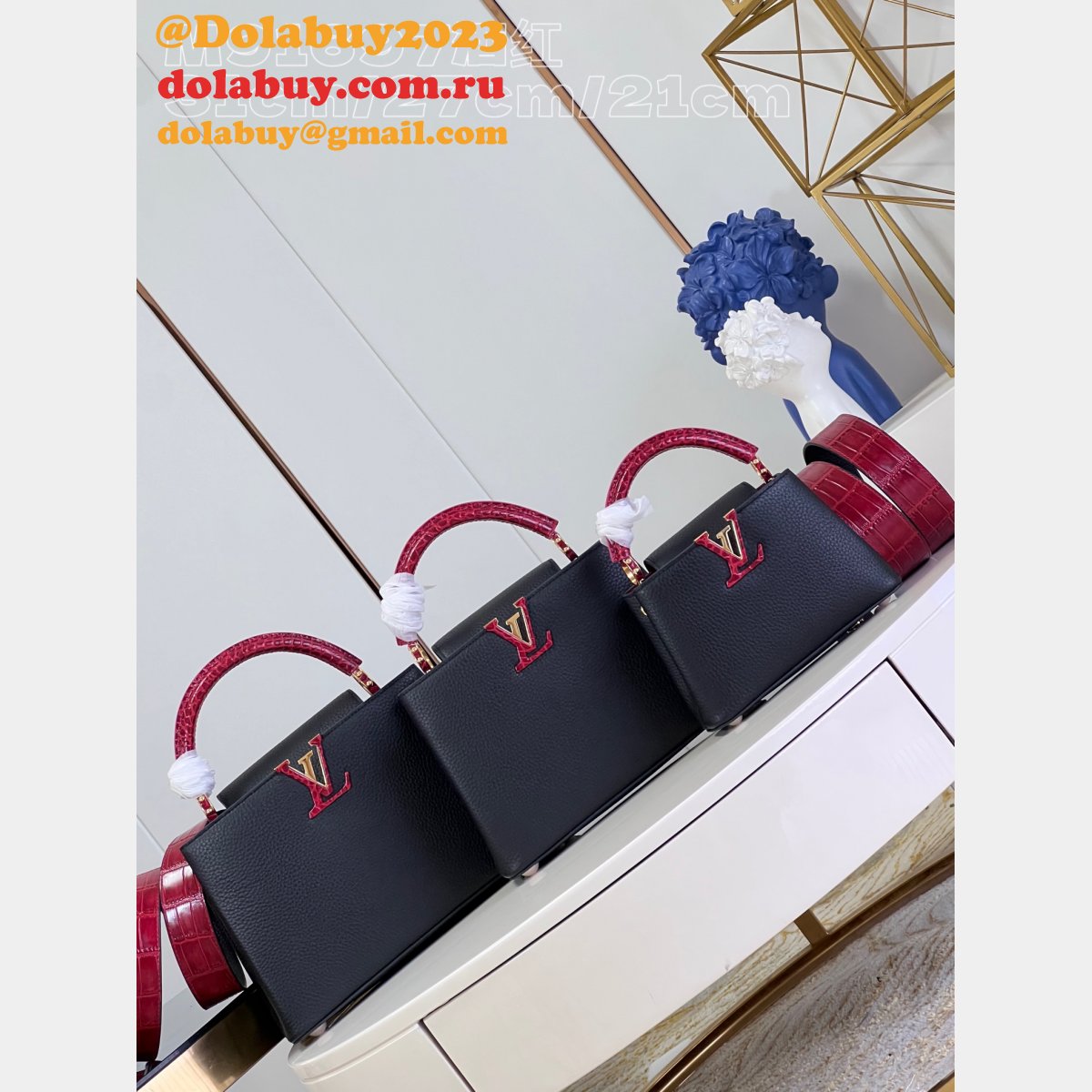 7 Star REPLICAS LOUIS VUITTON HIGH QUALITY M91697 CAPUCINES BAG