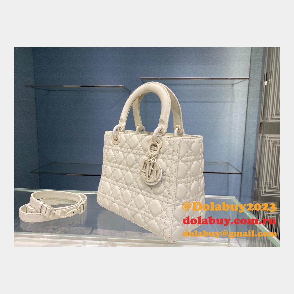 Replica Christian Dior Knockoff Lady Dior 24cm Purses
