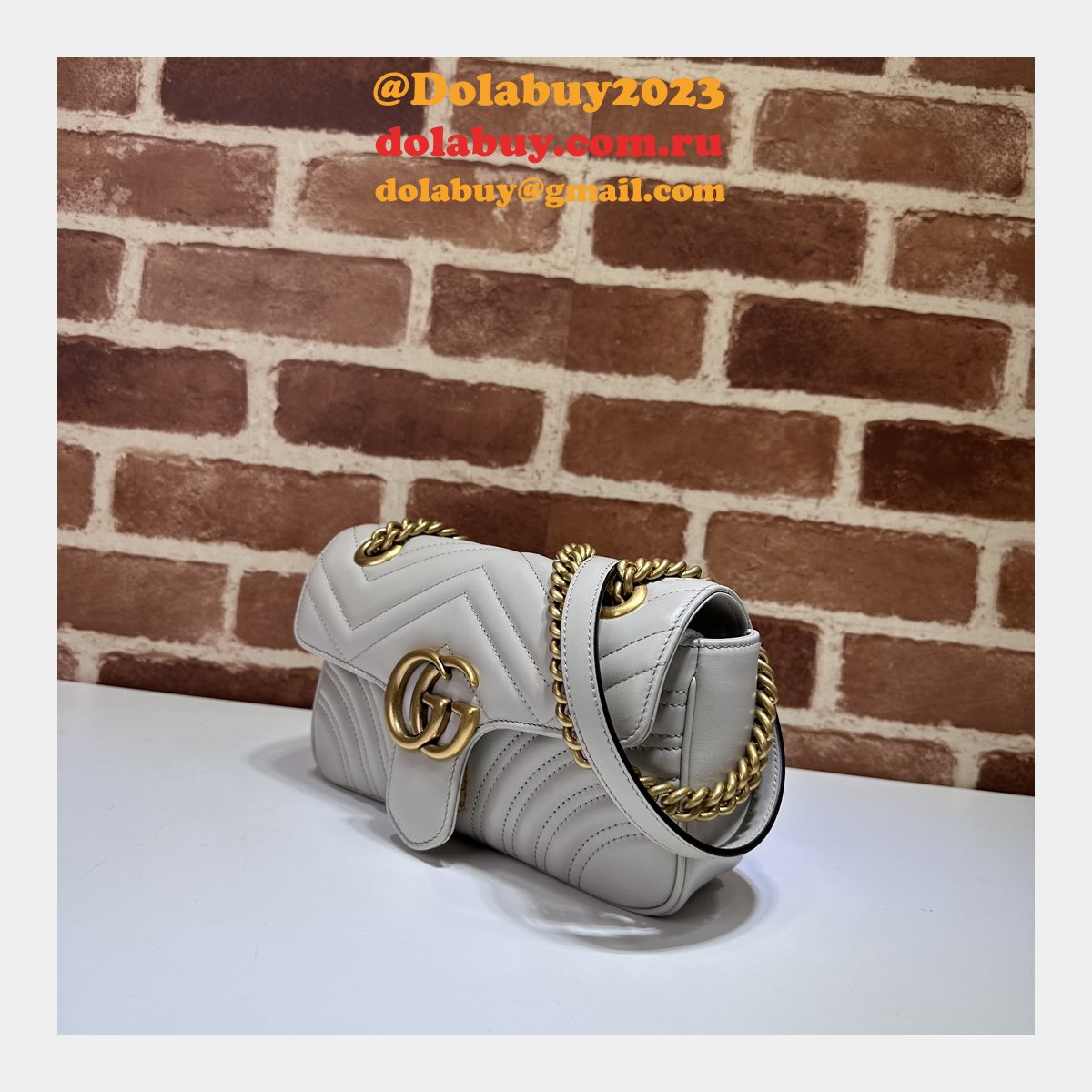 grey gg marmont 446744 mini matelassé G*u*i replicas bag