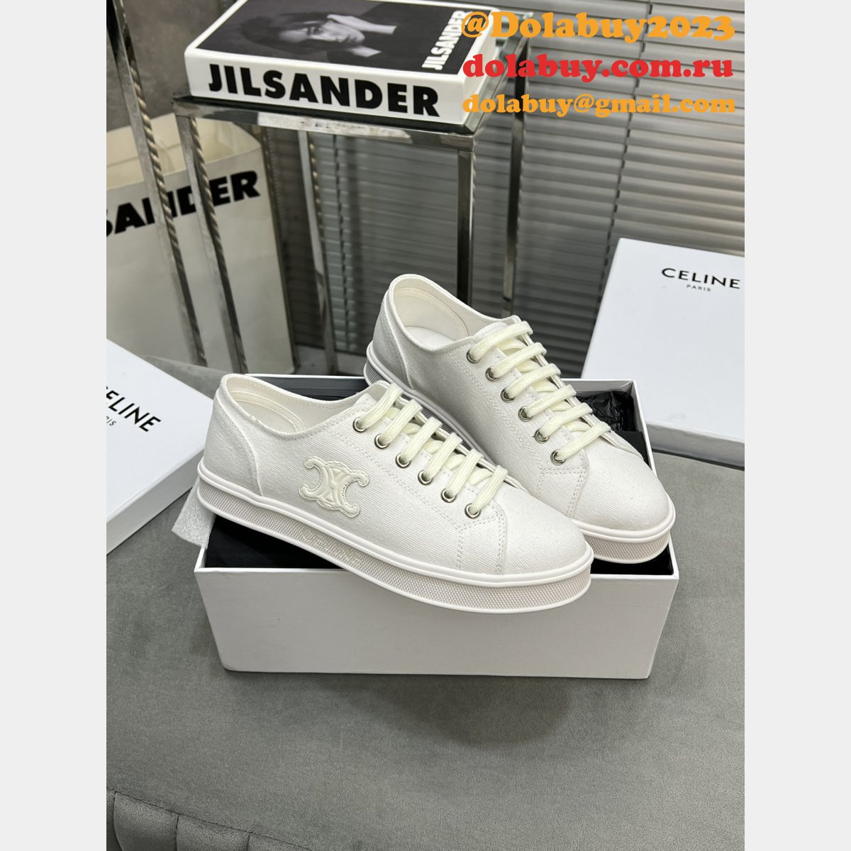 Cheap Replica Celine Sneakers For Sale White Shoes