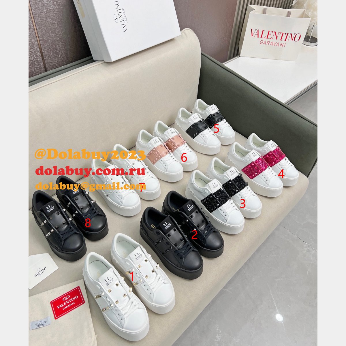 Valentino Replica Garavani Rockstud Untitled Platform Shoes