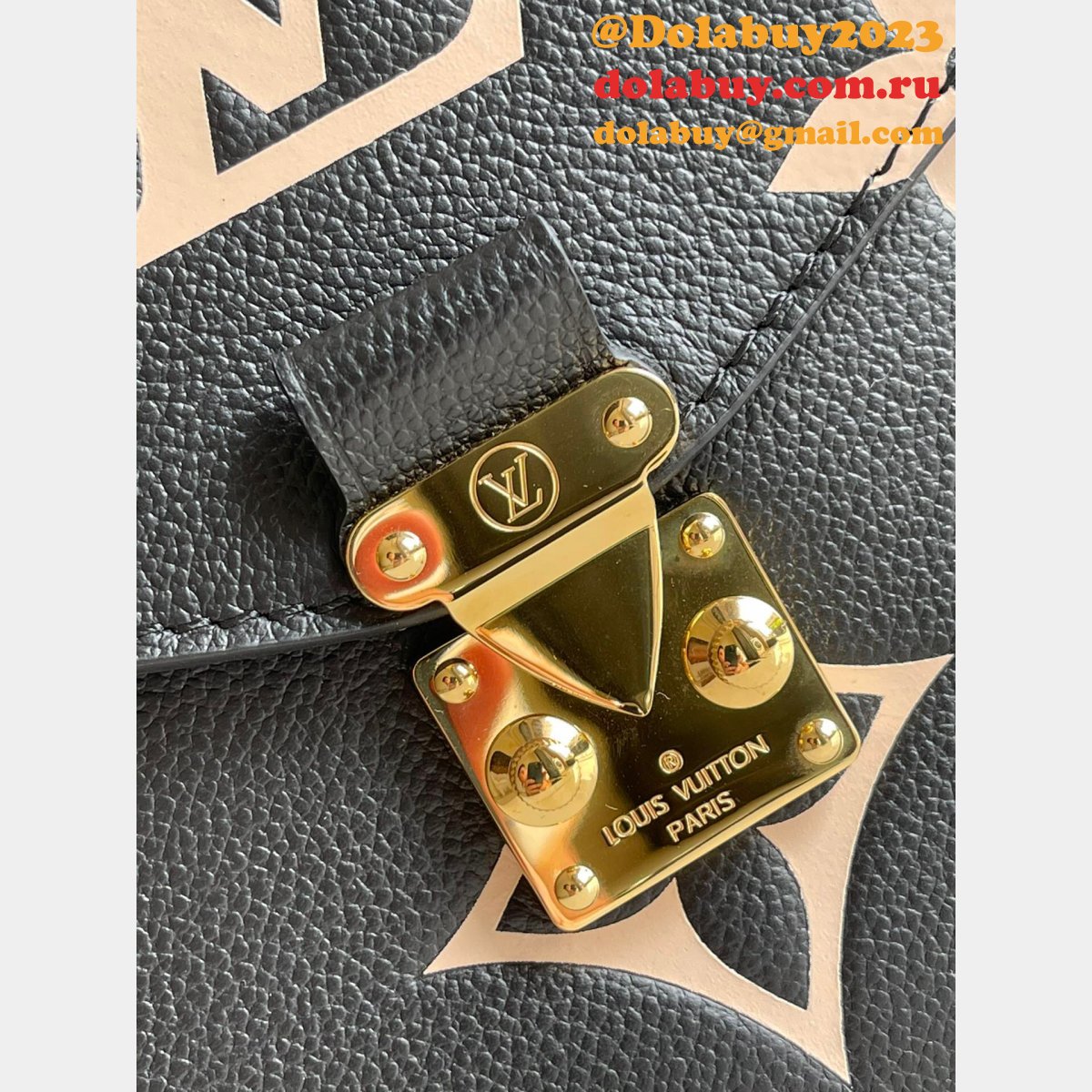 Louis Vuitton Bicolor Monogram Empreinte Leather M45773 Pochette Métis