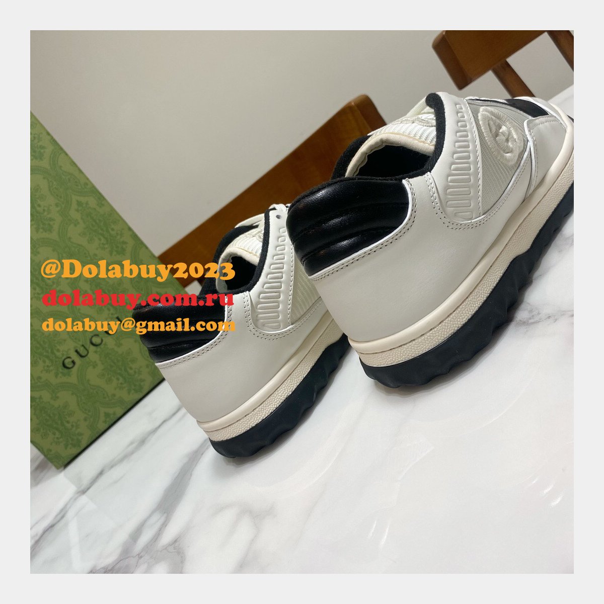 G*u*i replica inspired mac80 leather low-top sneakers 1:1 mirror shoes