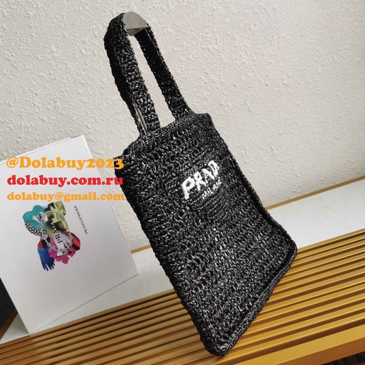 Top Quality PRADA Raffia tote bag Replica