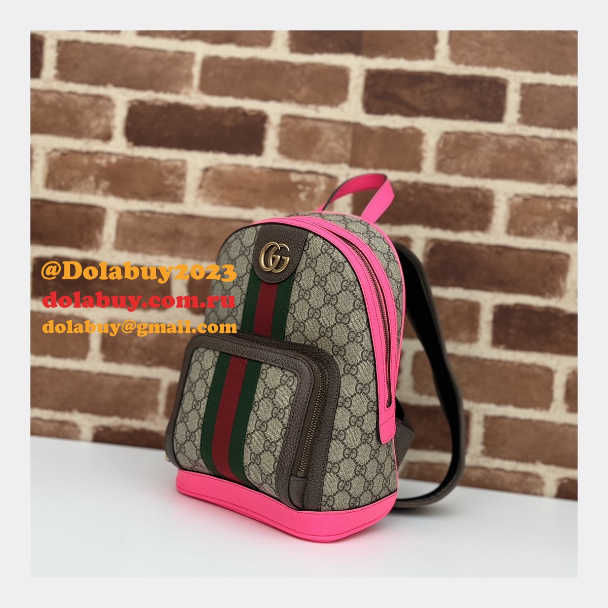 fuchsia top quality 547965 gg supreme ophidia G*u*i copy backpack bag