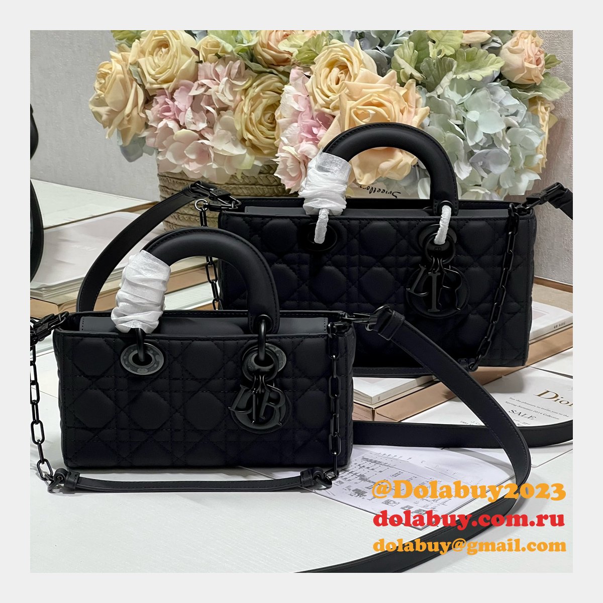 Luxury Replica Dior Designer 9031 Lady D-Joy Black Bag