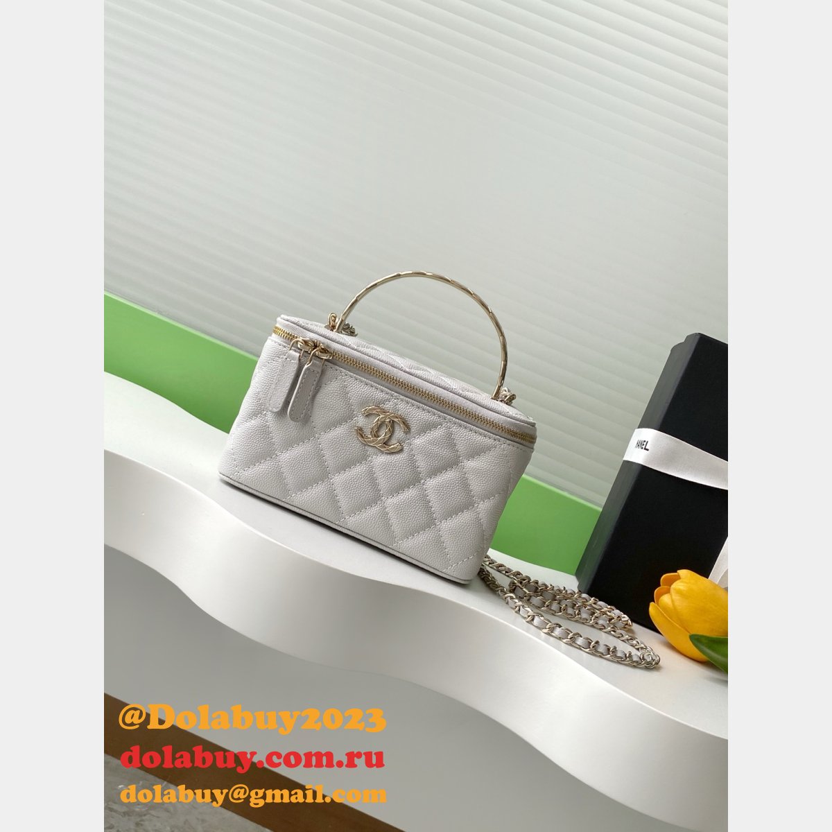 AP4590 1:1 Mirror Chain Shoulder Vanity Bag