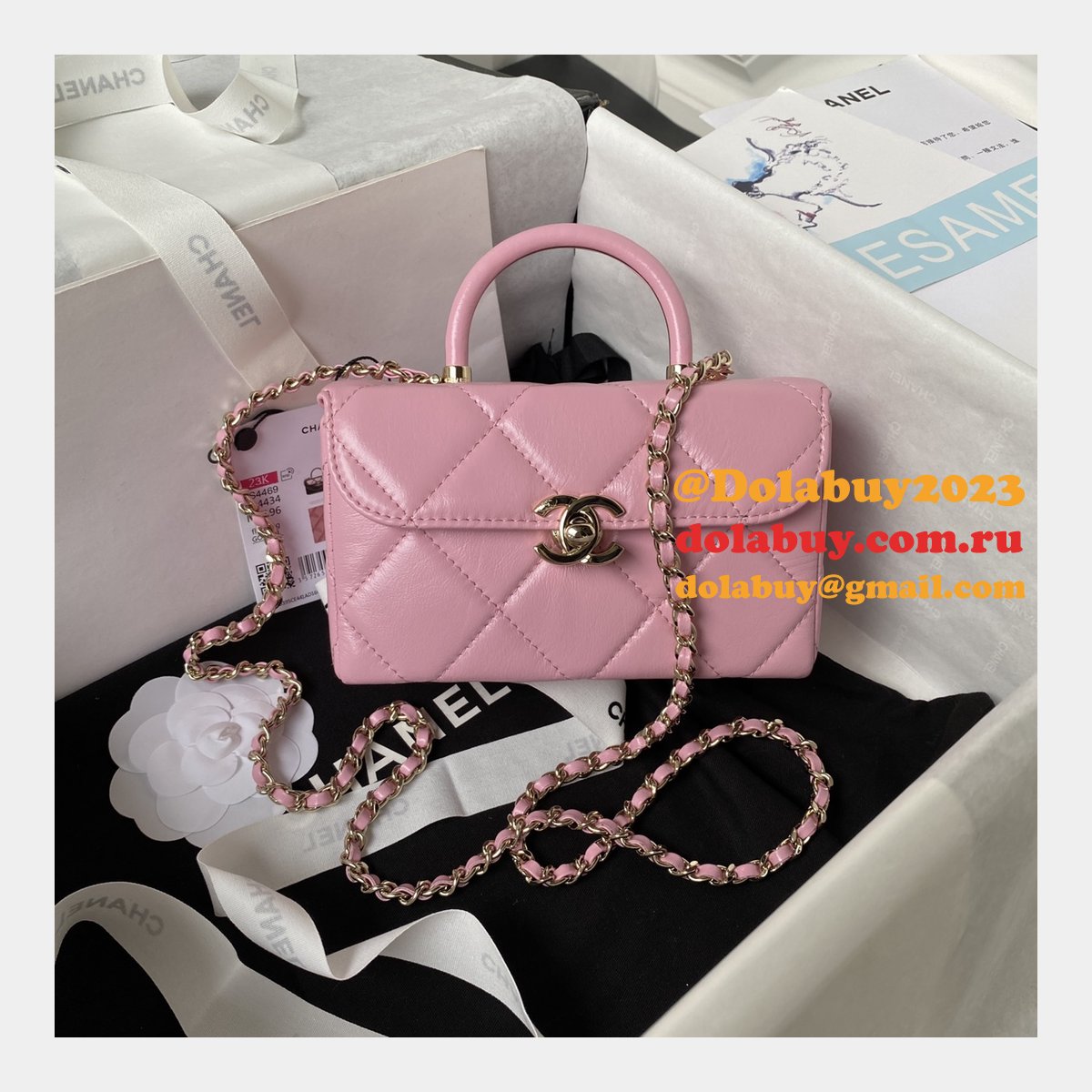 Top Quality Replicas Shiny Box Tote 1:1 Mirror AS4469 Bag