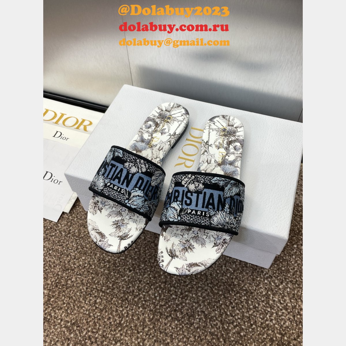 Top Quality DIOR Dway Slide Women Shoes