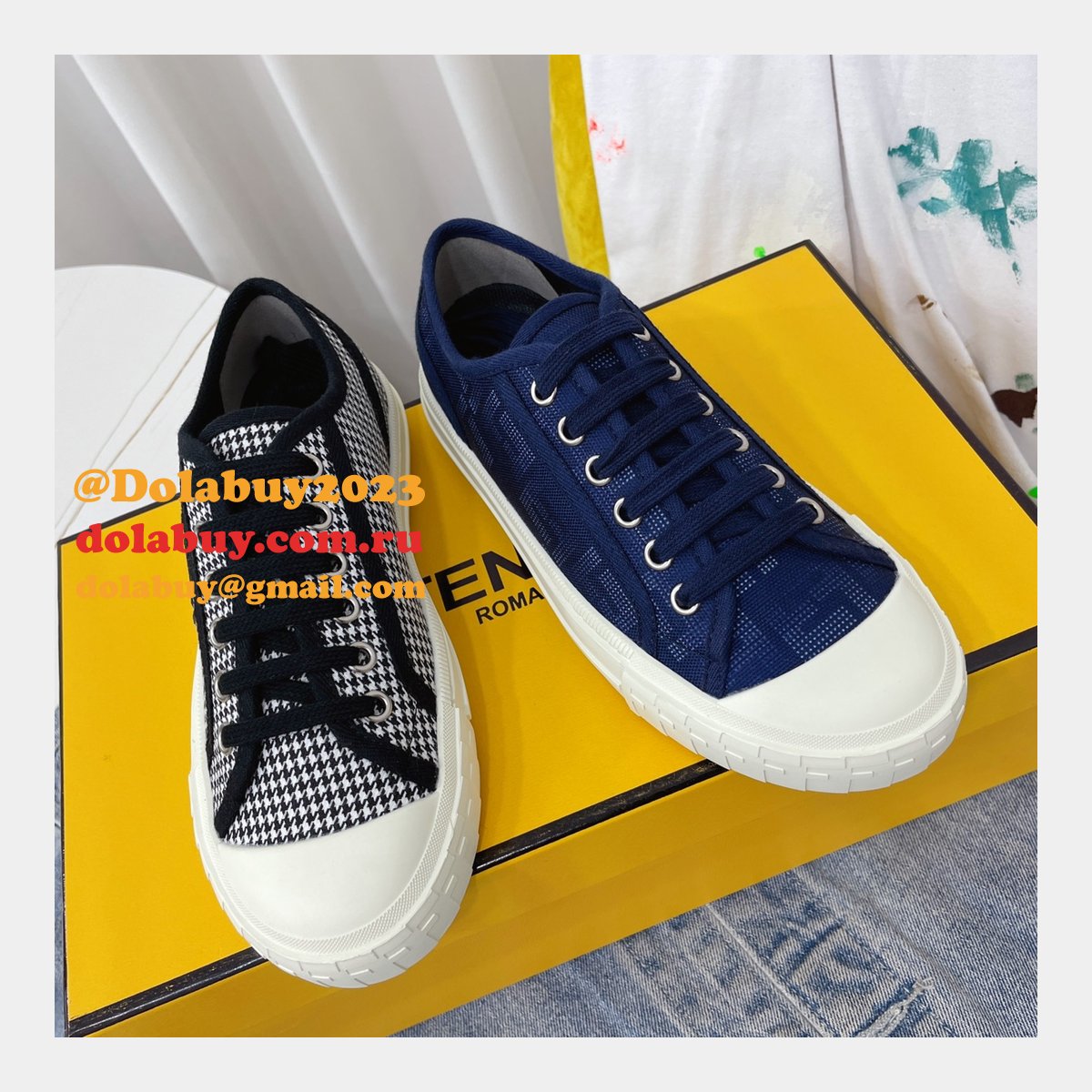 1:1 fake domino F**di shoes website to get replica sneakers