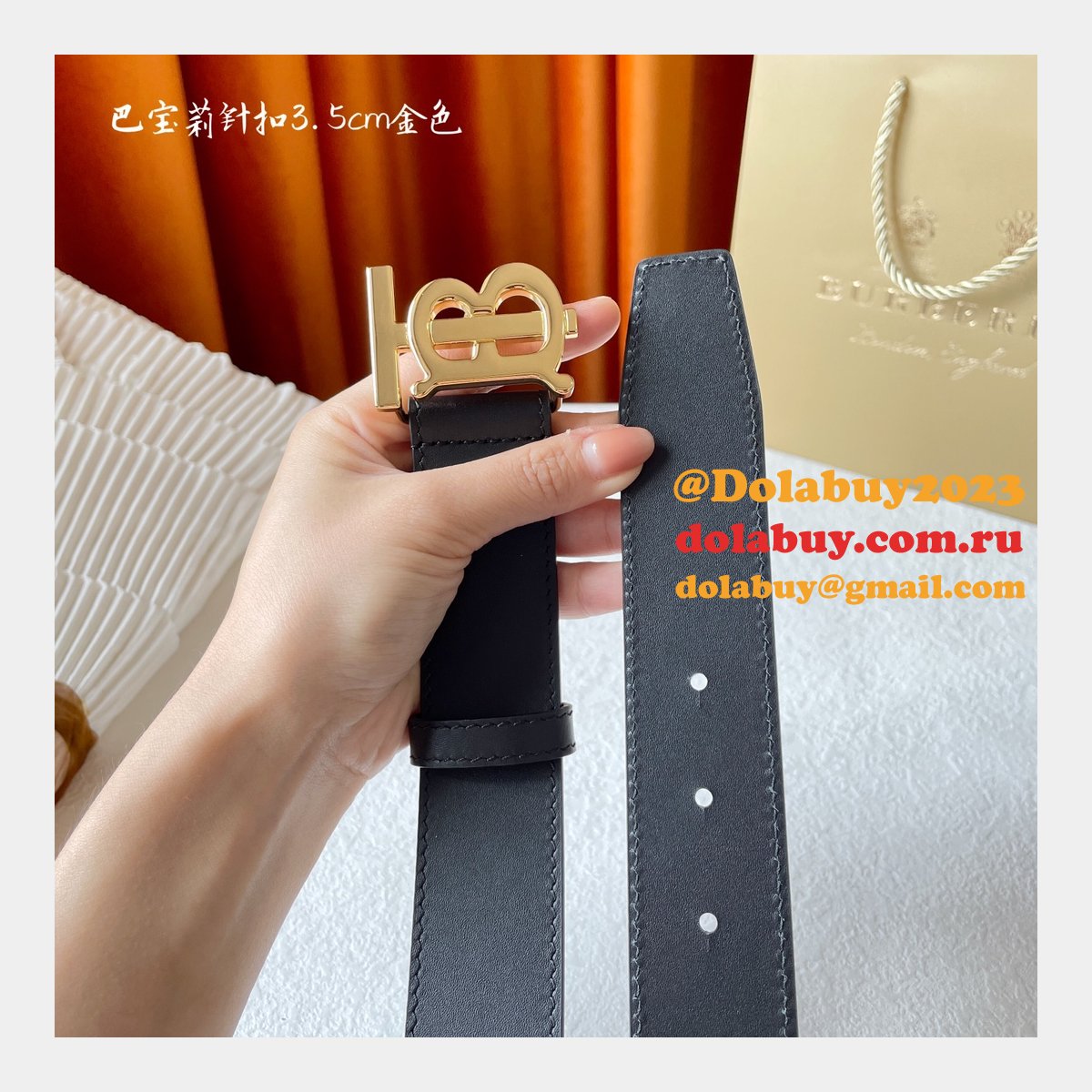 Replica Best Burberry Belt 35MM For Sale
