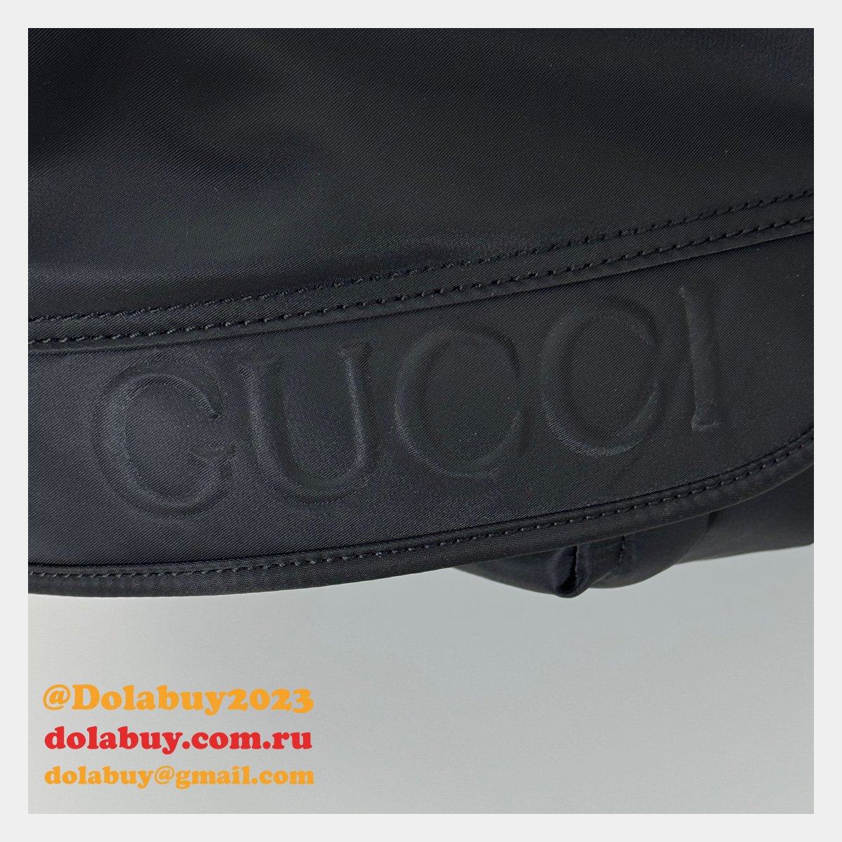 medium G*u*i backpack mens with gg logo 800265 black replica bags