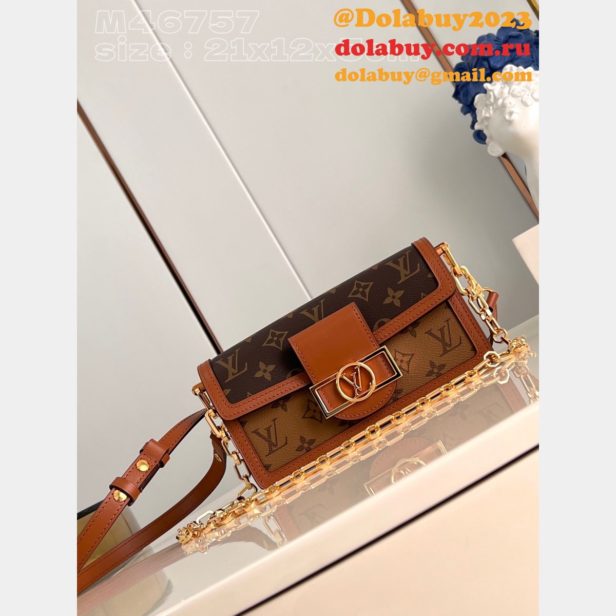 Best Replica LOUIS VUITTON M46757 DAUPHINE BAG East West