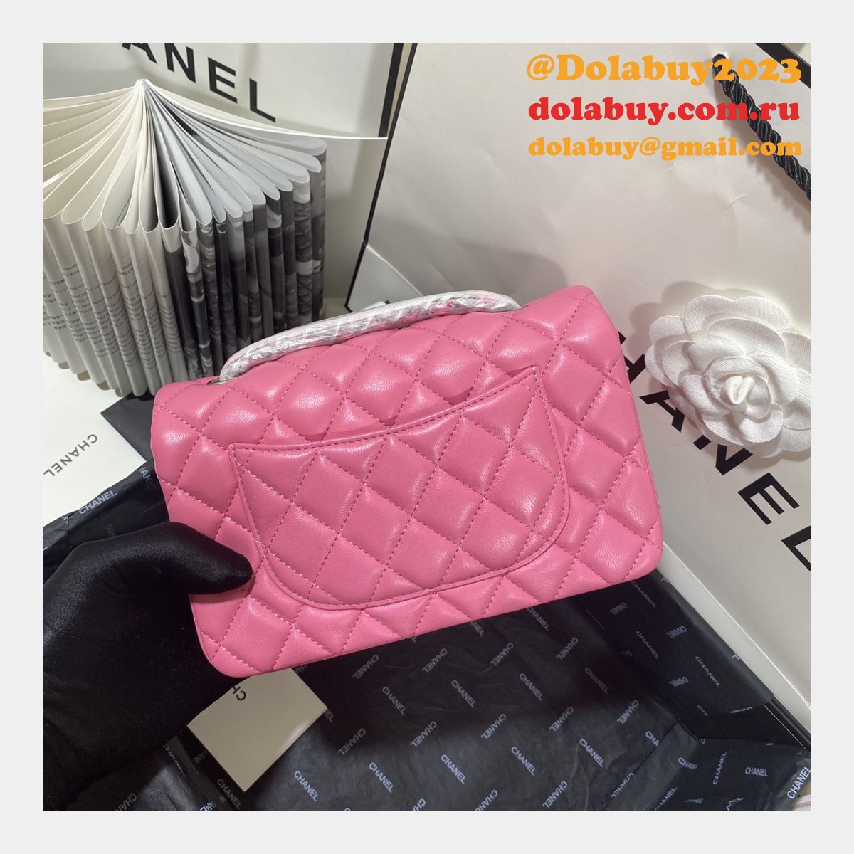Wholesale CC Lambskin Flap Perfect 20CM Bag 1116
