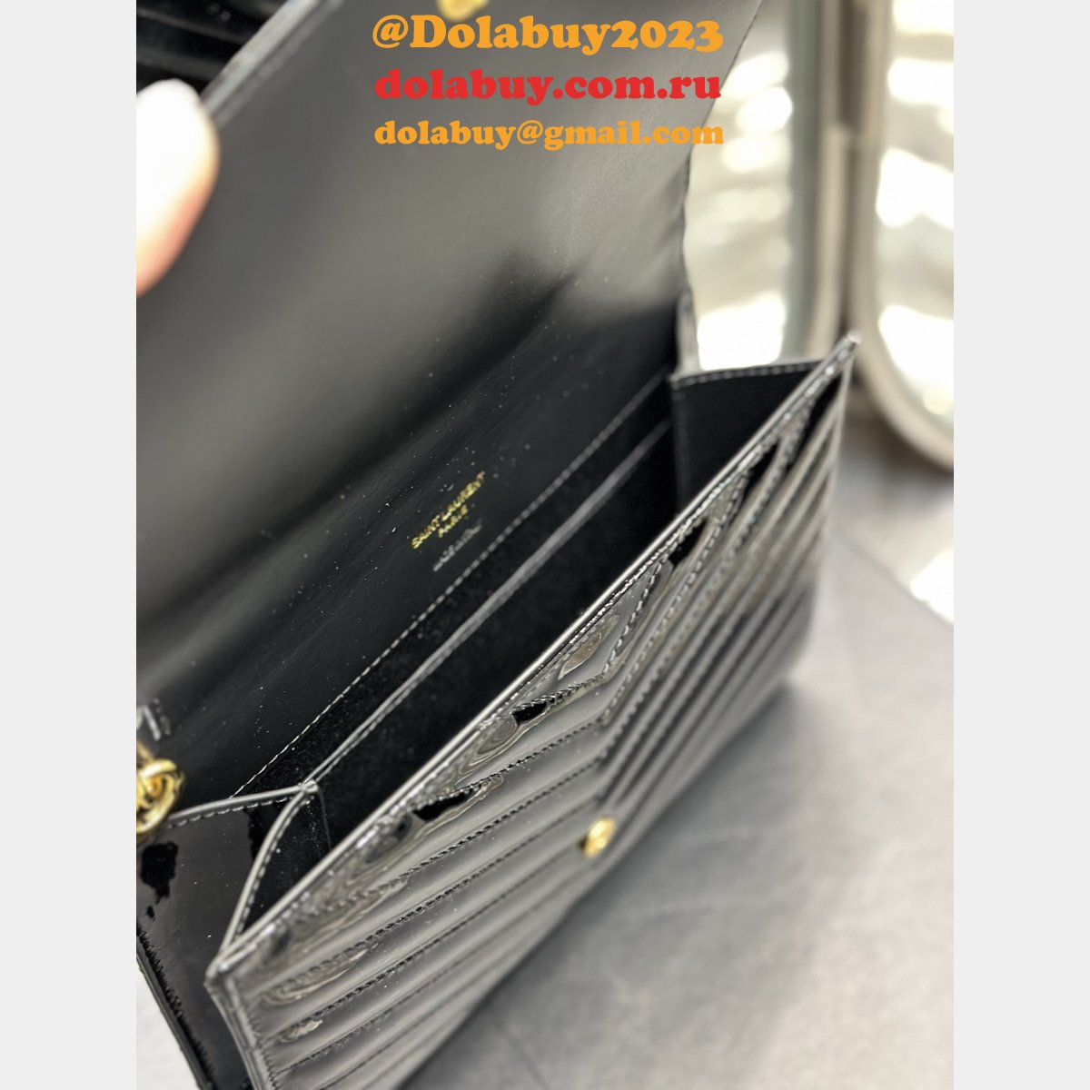 Perfect Quality YSL Replica 617662 Monogram Clutches Patent Bag