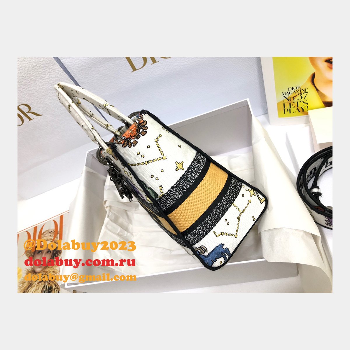 High Quality Designer Lady Dior 24cm Replica Handbags