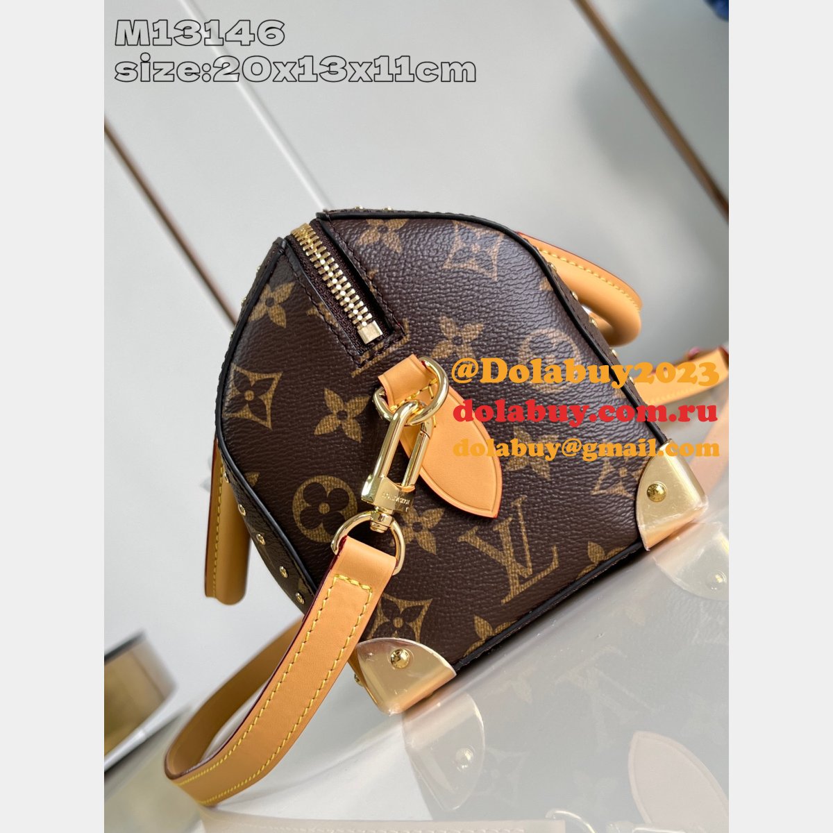 Louis Vuitton Designer Replica Speedy Trunk 20 Monogram M13146 Handbags