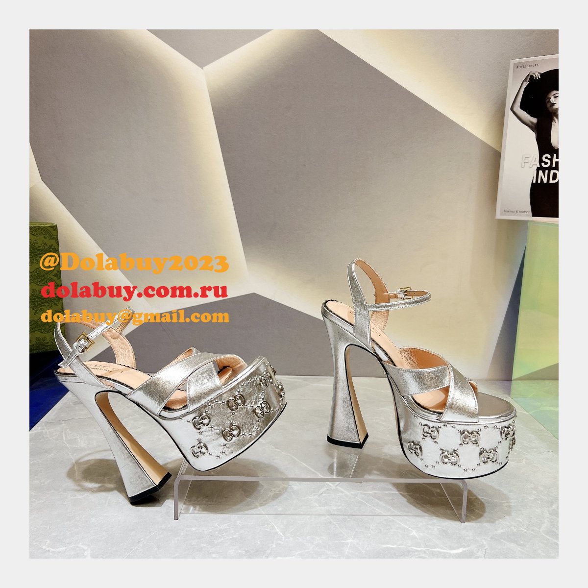 high quality replicas G*u*i 1:1 mirror sandals high heels shoes