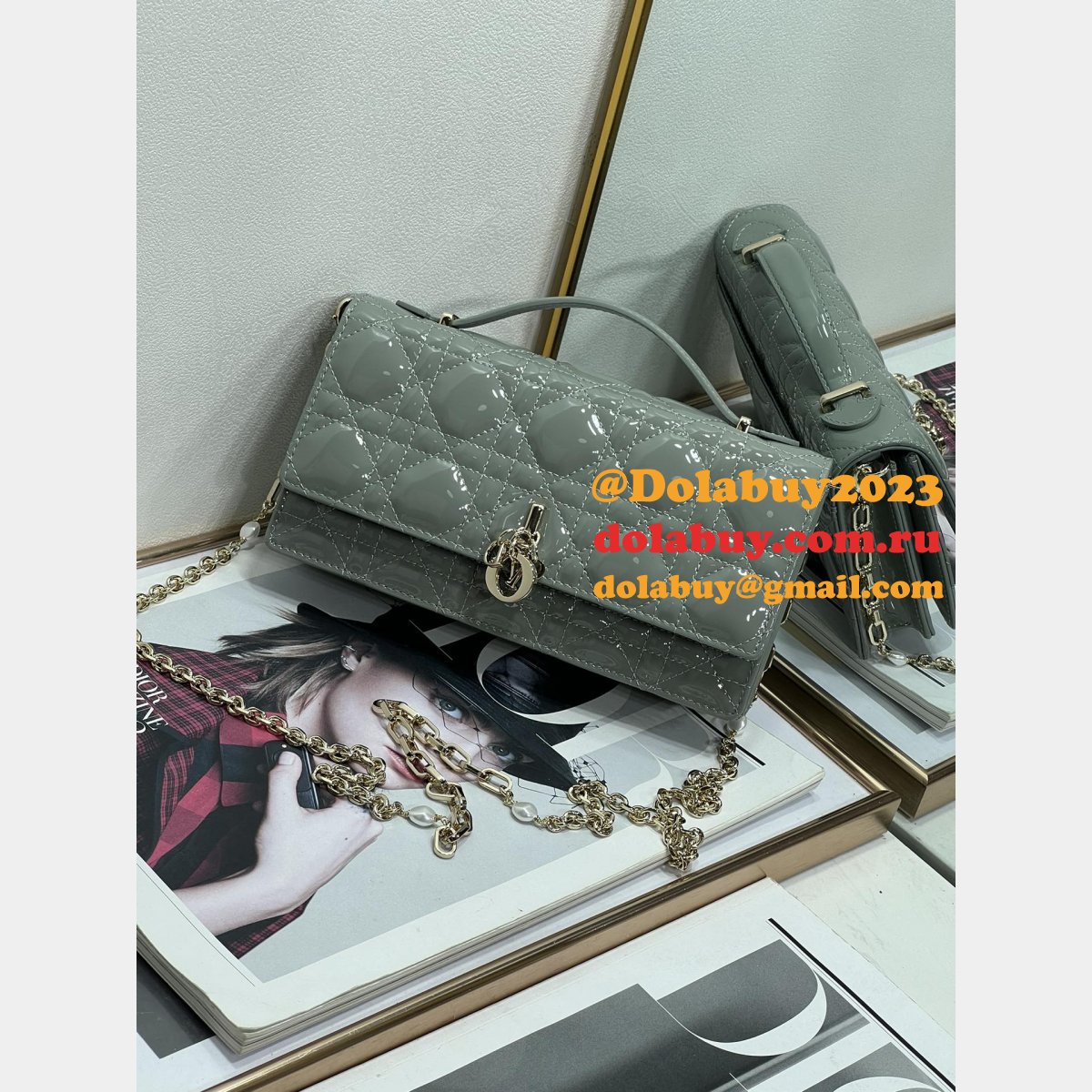 Best High Quality Christian Dior 2306A Clutch Lady Cannage Pattern Bags