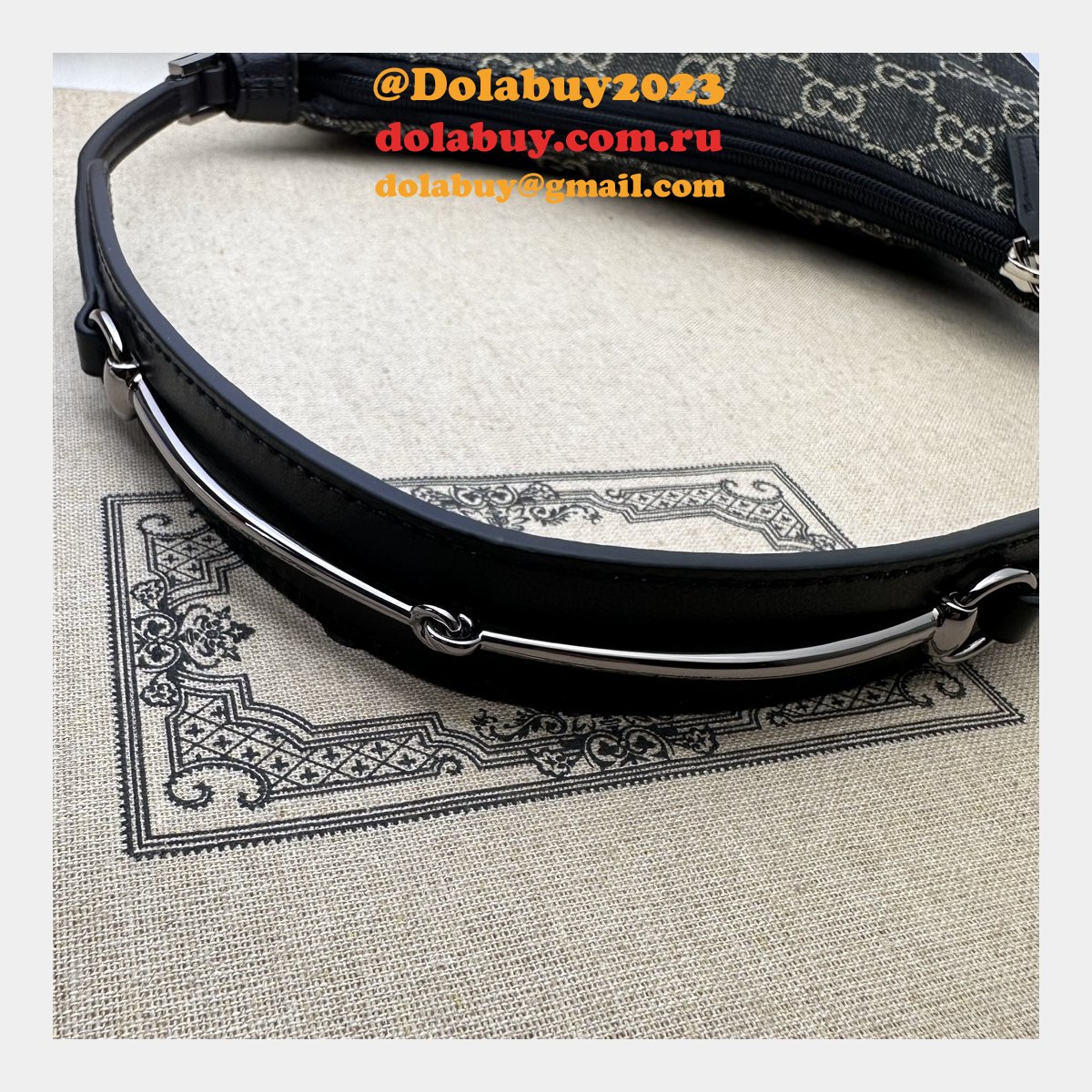 high quality horsebit G*u*i duplicate 774719 black bags