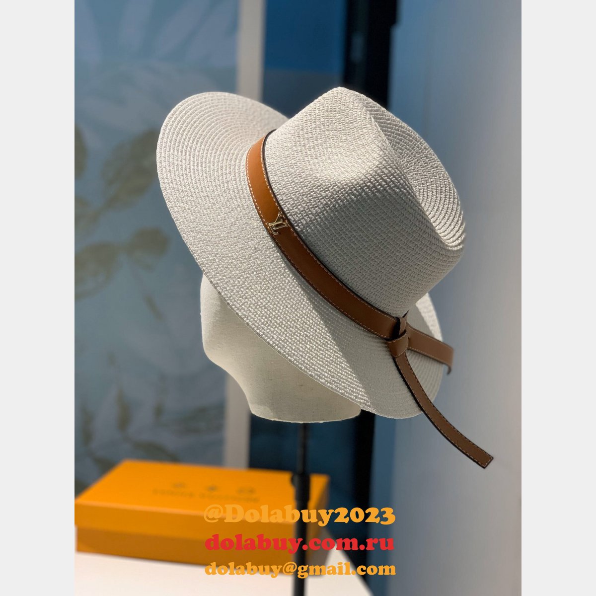 Fashion Louis Vuitton Beach classic straw hat