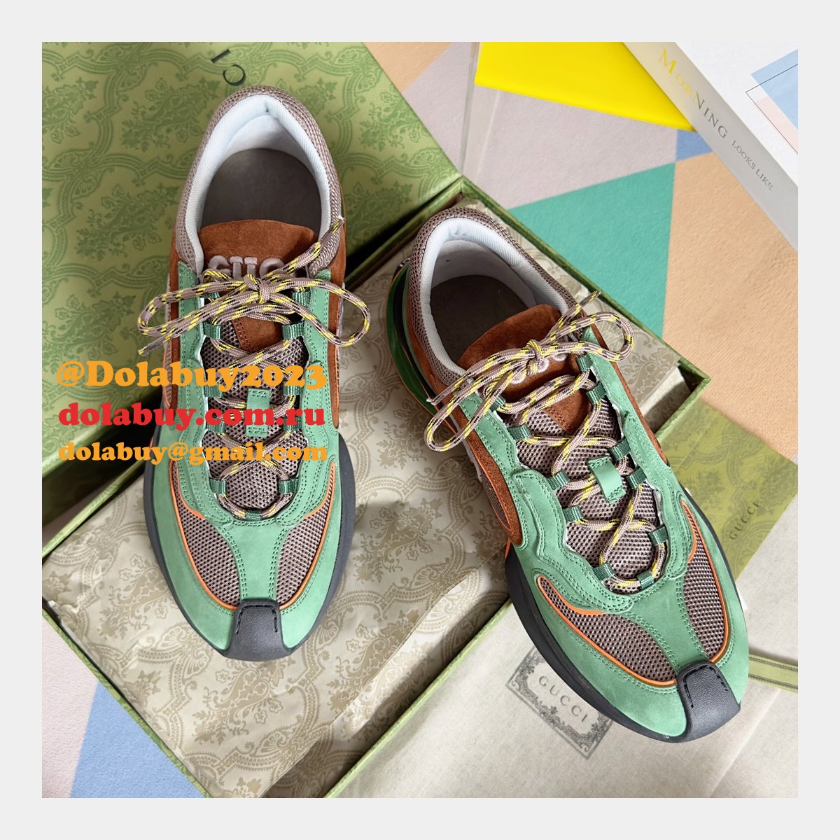 luxury designer G*u*i men run trainer shoes