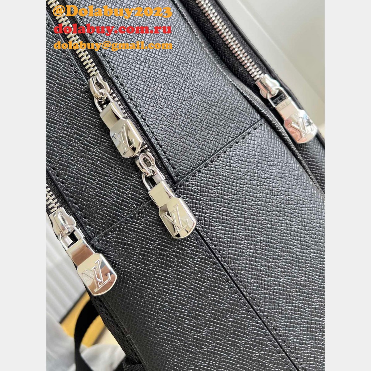 Copycat Louis Vuitton Adrian Backpack Taiga Leather Men M30857 Bag