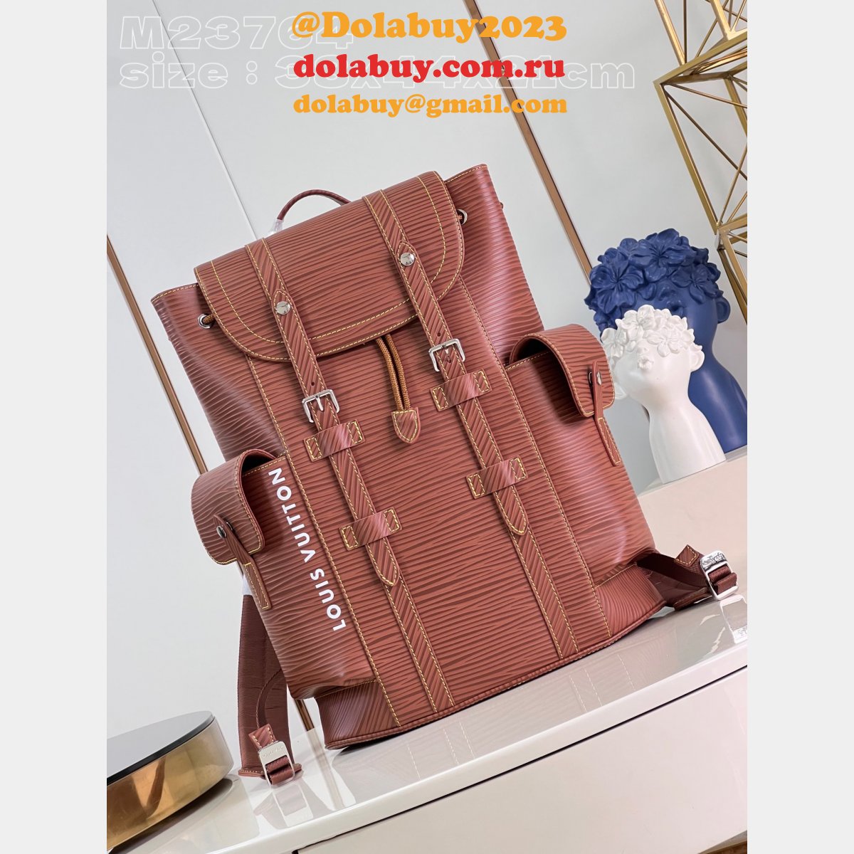 Christopher 1:1 Mirror Louis Vuitton M23764 Backpacks Luxury Bag