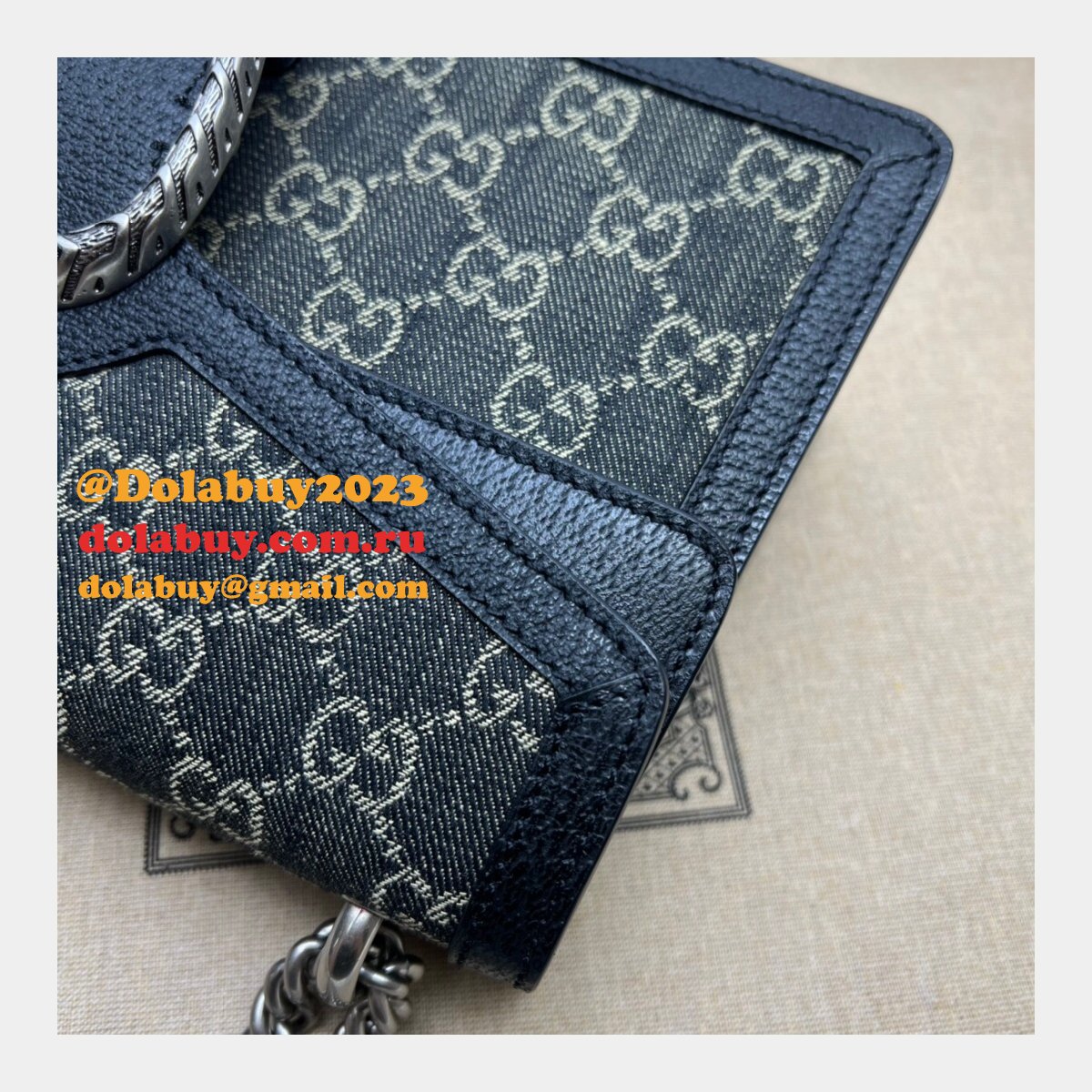 the highest quality G*u*i dionysus gg supreme shoulder bag 400249 black