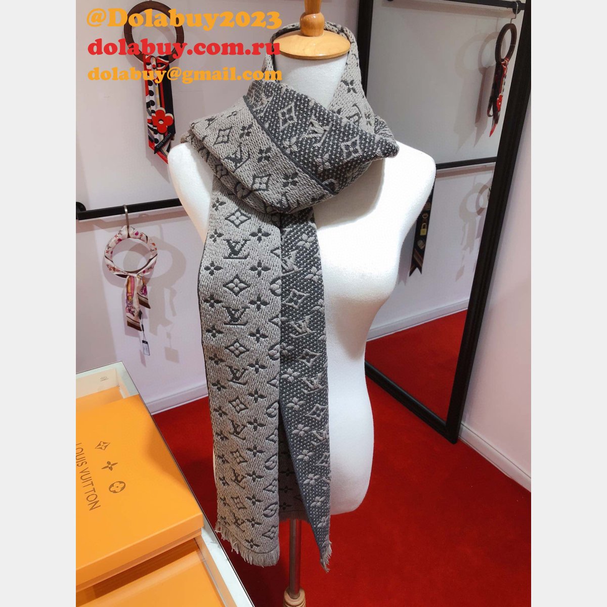 Luxury Fashion LV Winter Cashmere Scarf