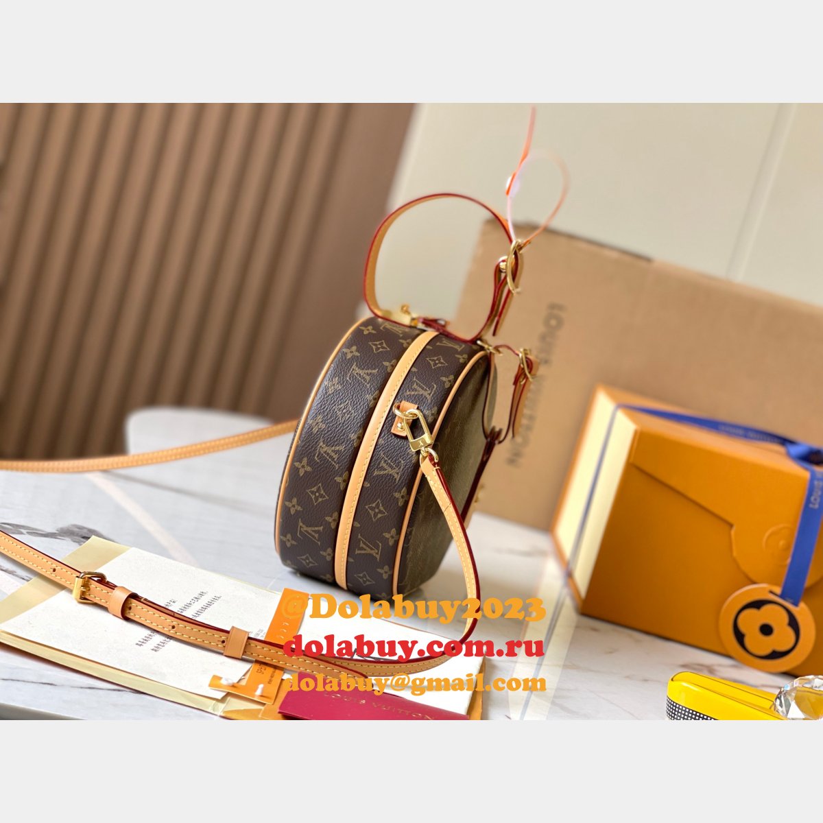 Fake Louis Vuitton Petite Boite Chapeau M43514 Bags Online Sale Store