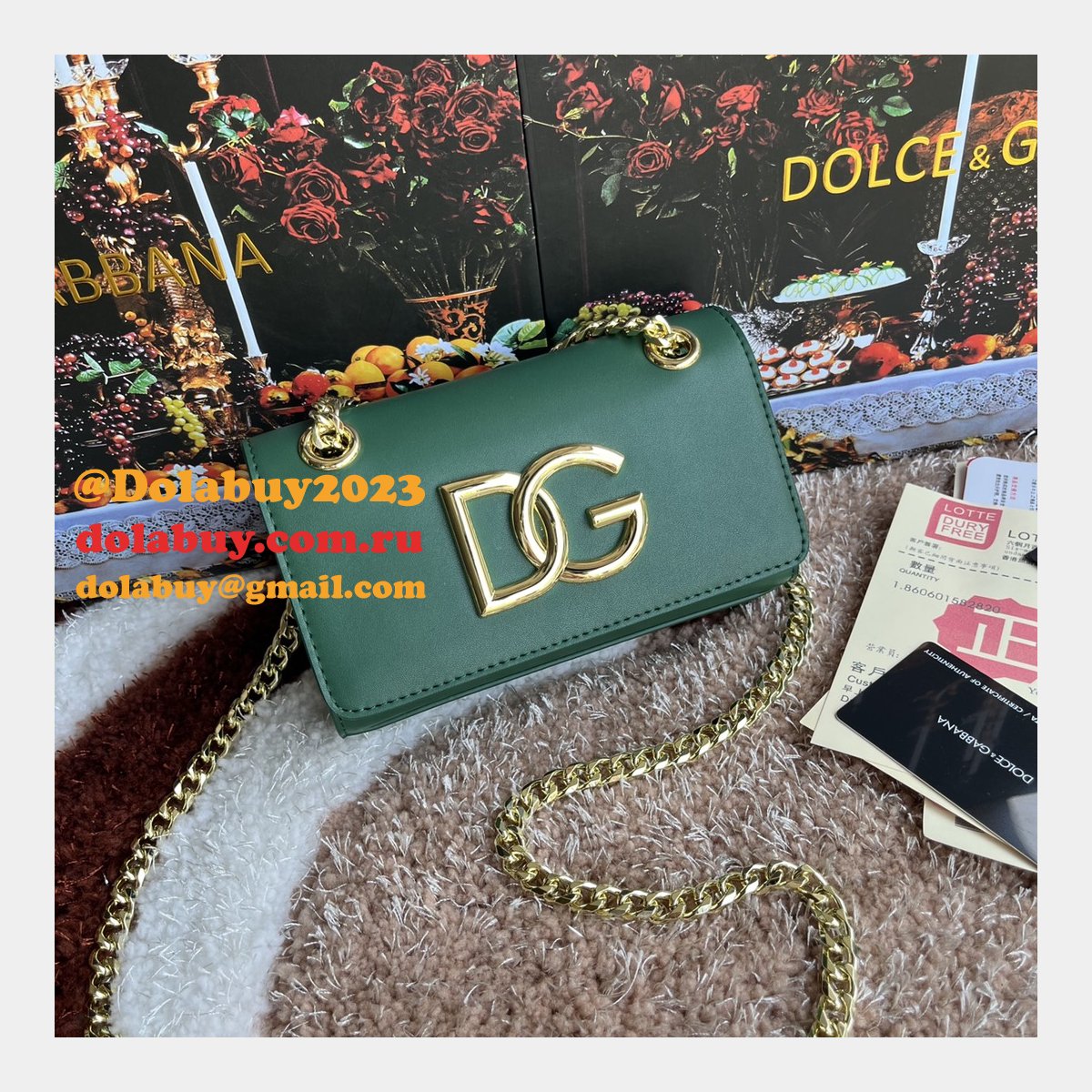 Factory Top Quality DG Logo Crossbody Dolce & Gabbana 3320 Copy Bags