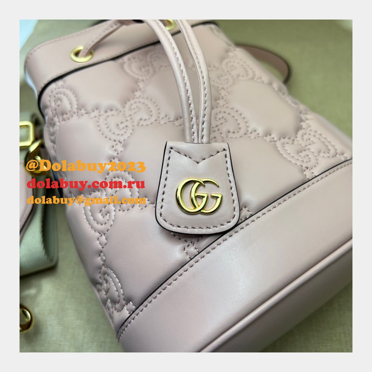 dolabuy G*u*i gg matelassé bucket replica bags 728231 store