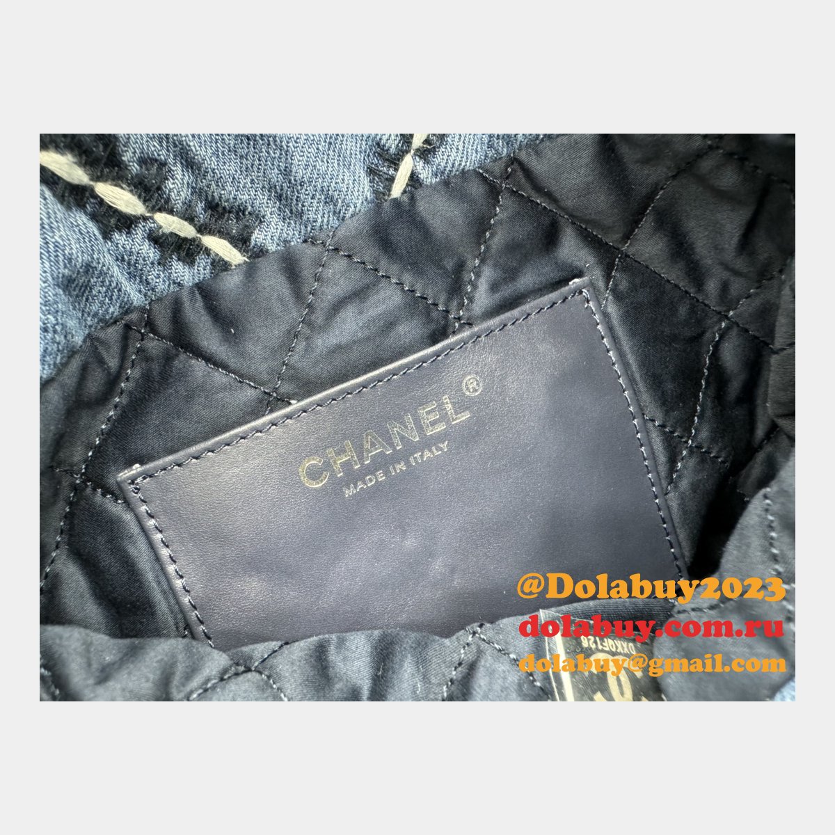 Top Quality CHANEL 22 denim bag AS3260