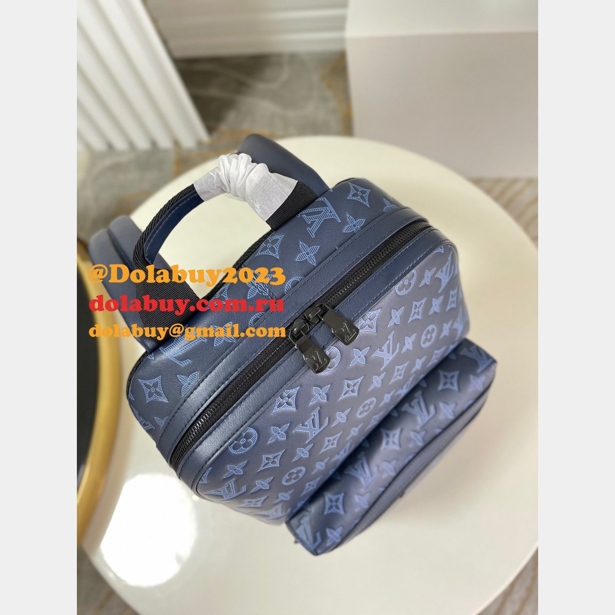 Louis Vuitton 7 Star Sprinter Backpack Monogram Shadow M45728 Blue Bags