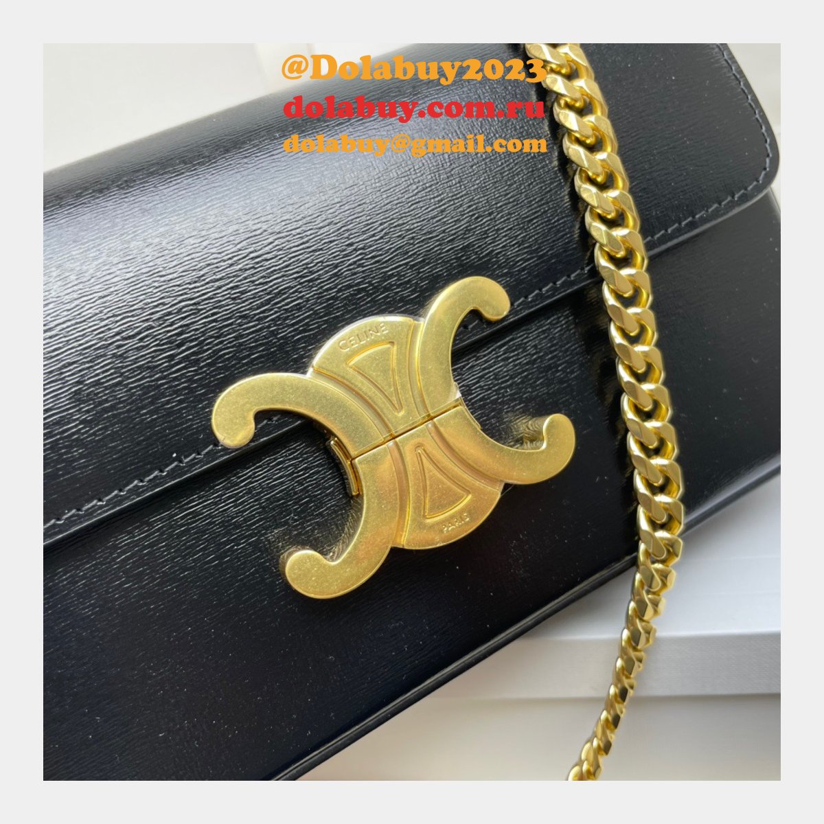 REPLICA CELINE RIOMPHE 20.5CM chain bag