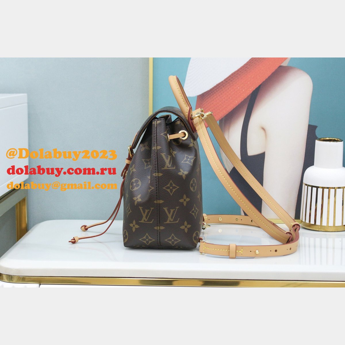 Louis Vuitton Wholesale M45502 Montsouris Backpack Monogram Empreinte Leather