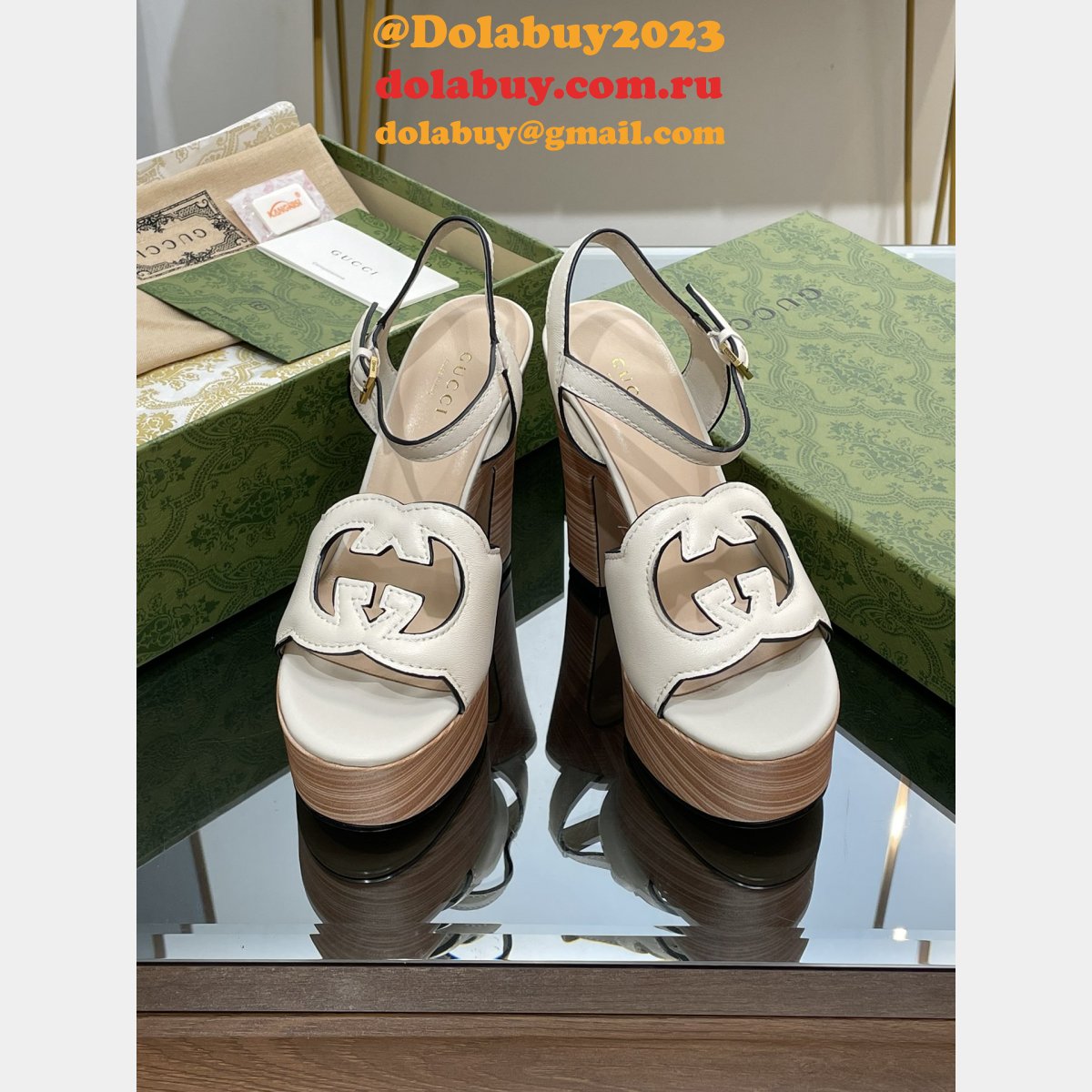perfect G*u*i cheap replica cutout sandals shoes on 2023 sale