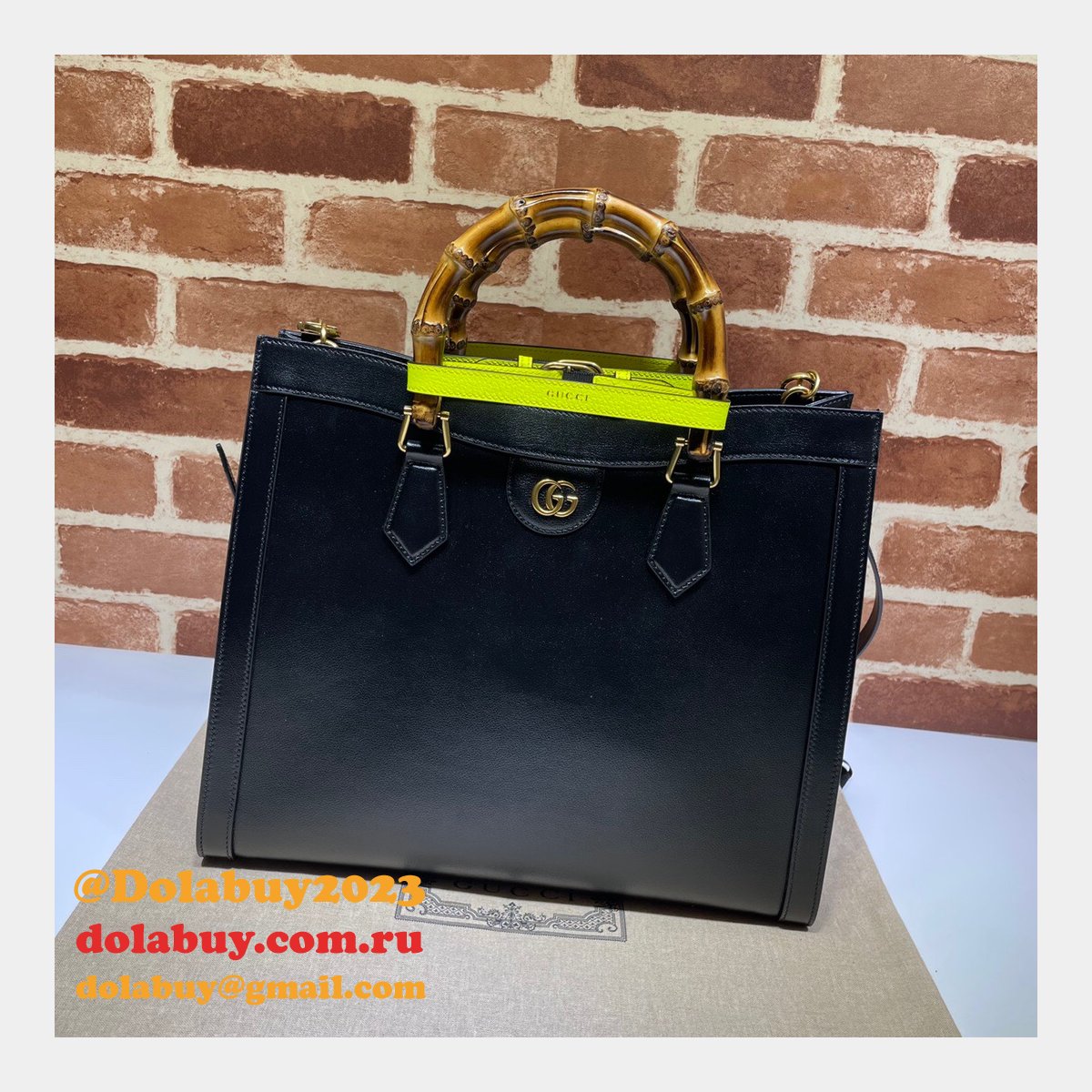G*u*i best quality designer replica diana medium tote leather bag