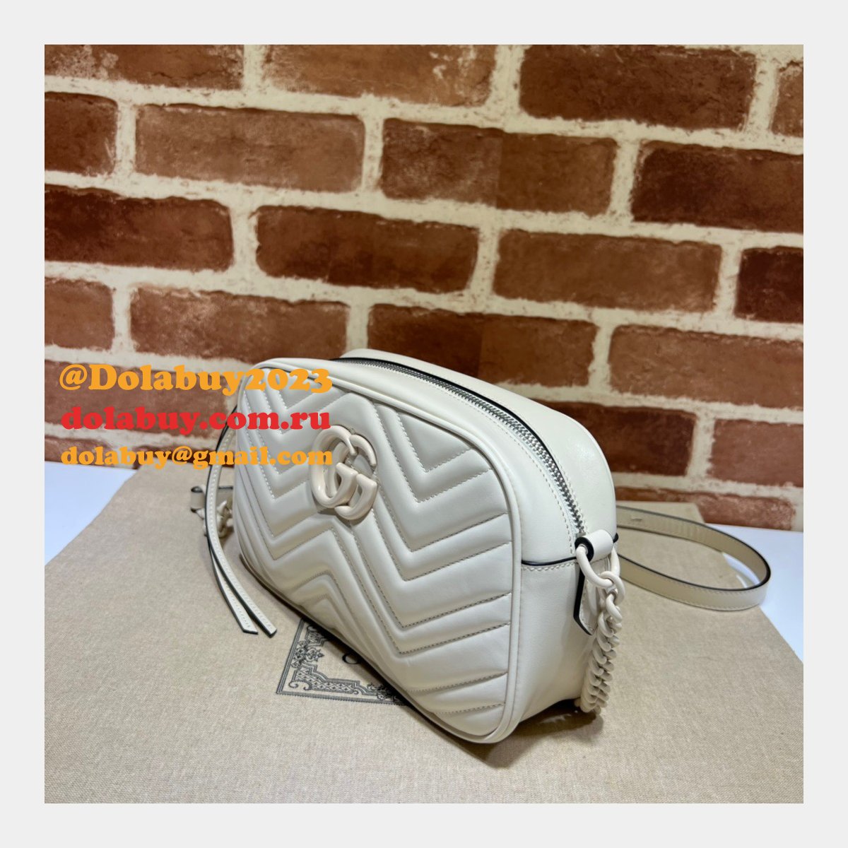 G*u*i 447632 marmont replica shoulder emerald leather bag