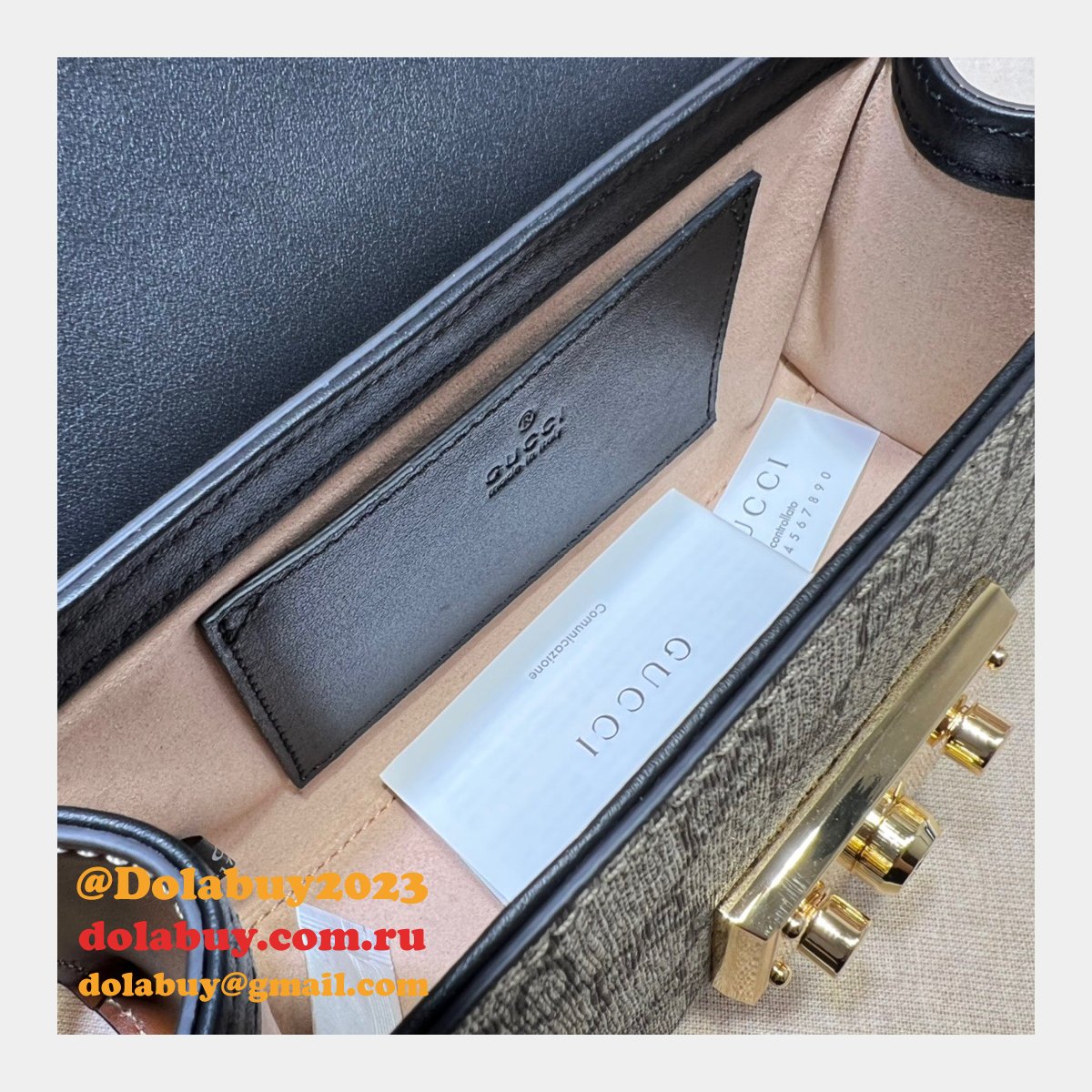quality G*u*i replica padlock chain 735103 shoulder bag