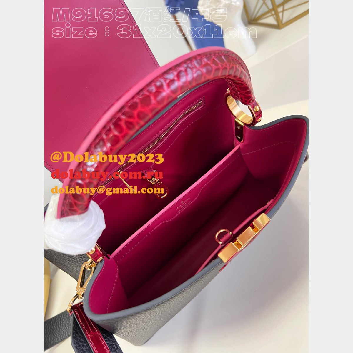 7 Star REPLICAS LOUIS VUITTON HIGH QUALITY M91697 CAPUCINES BAG