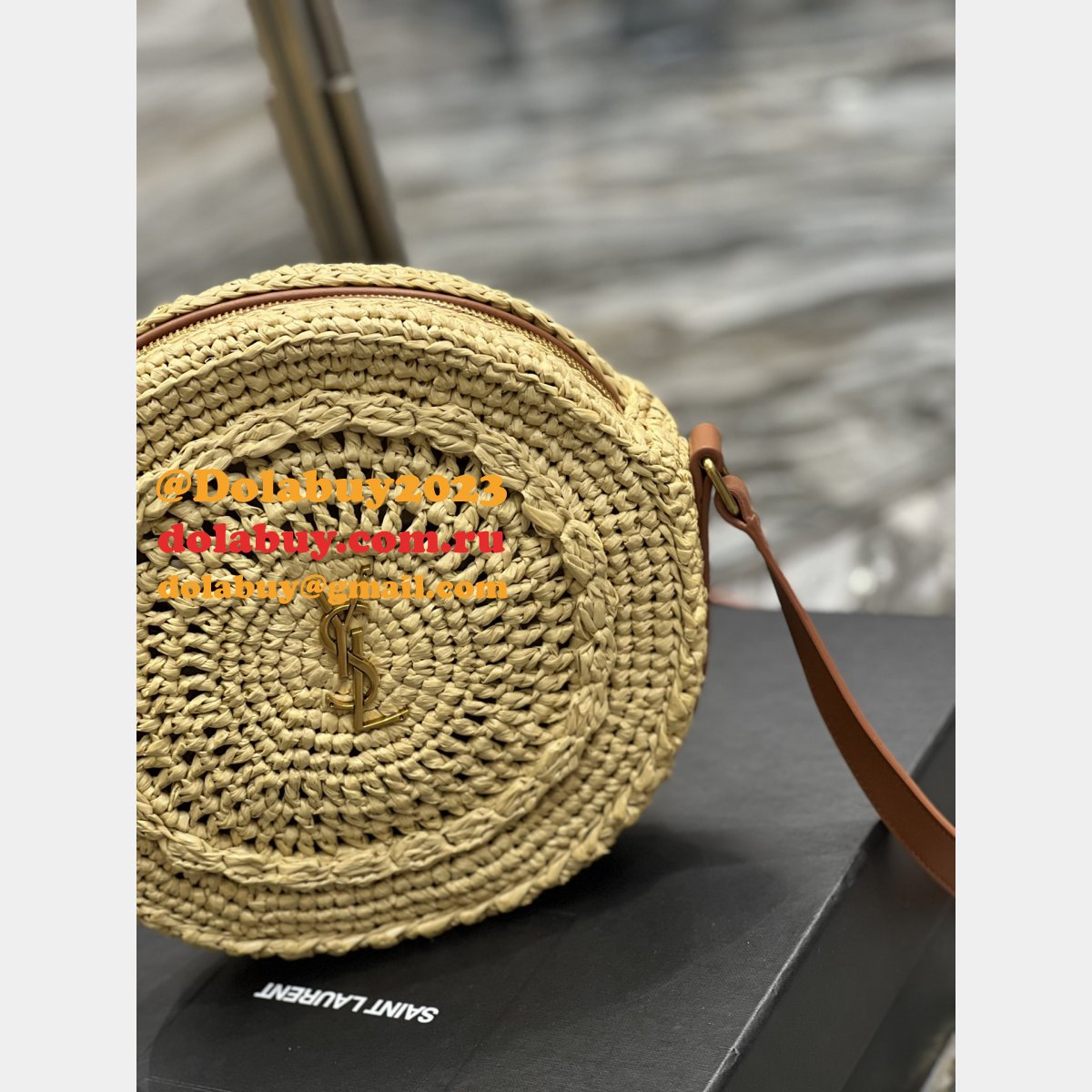 Buy Wholesale China YSL 685601 Beach Straw Woven Knockoff Bag