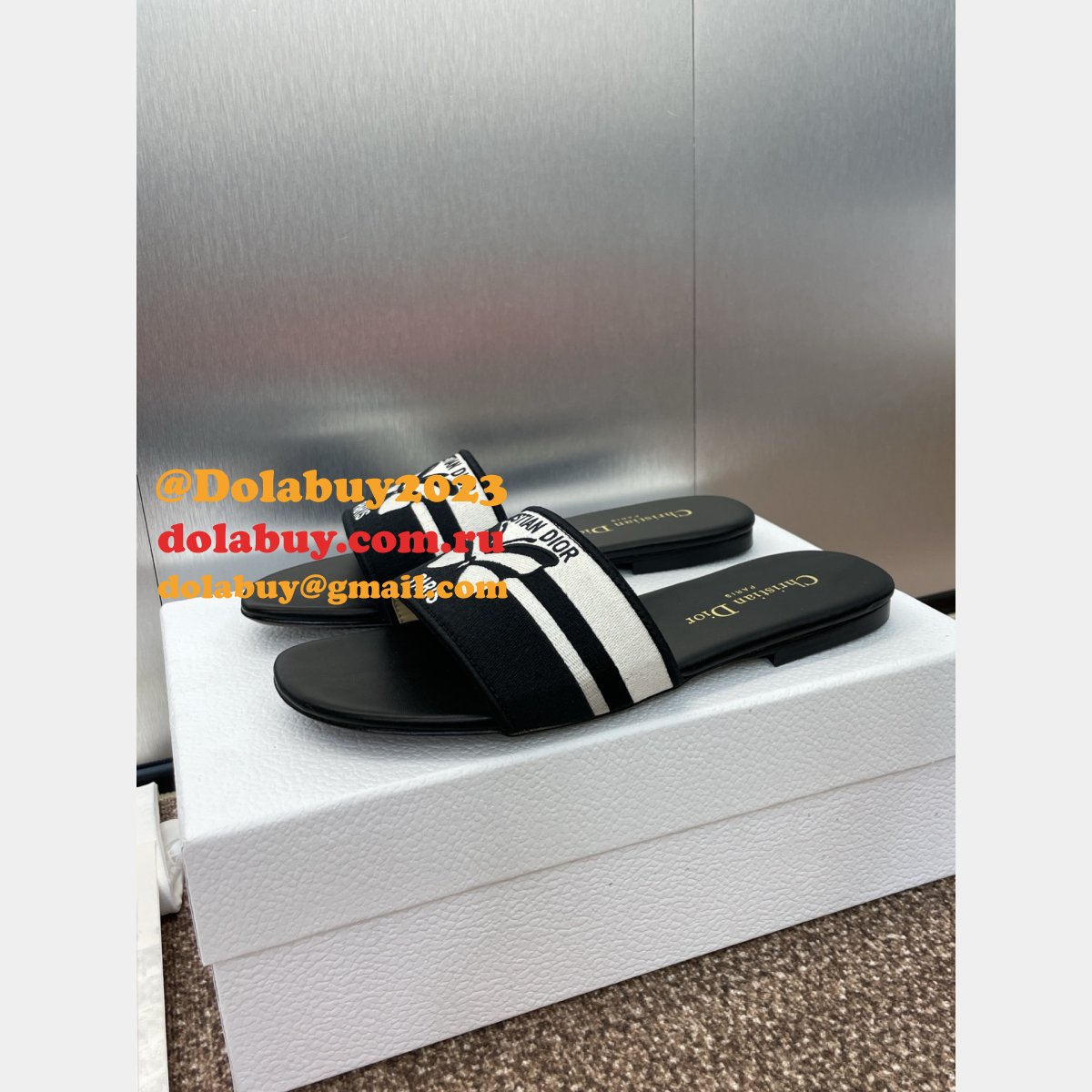 Fashion Dior Dway Slide Black