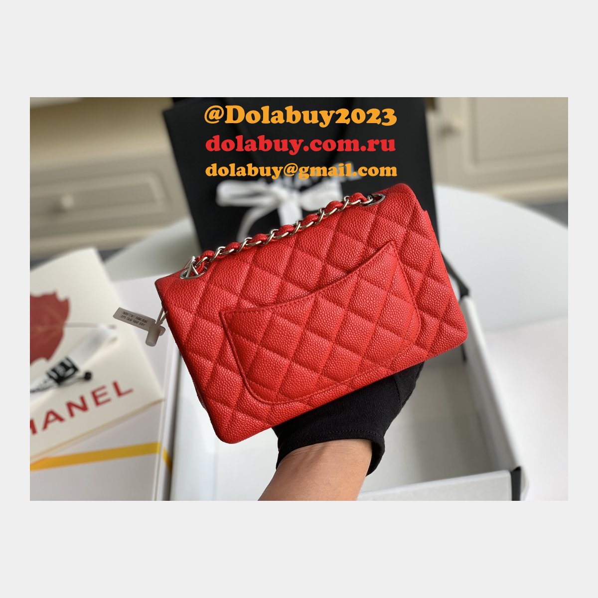 Cheap CC Caviar Leather Flap Bag 1116 20CM