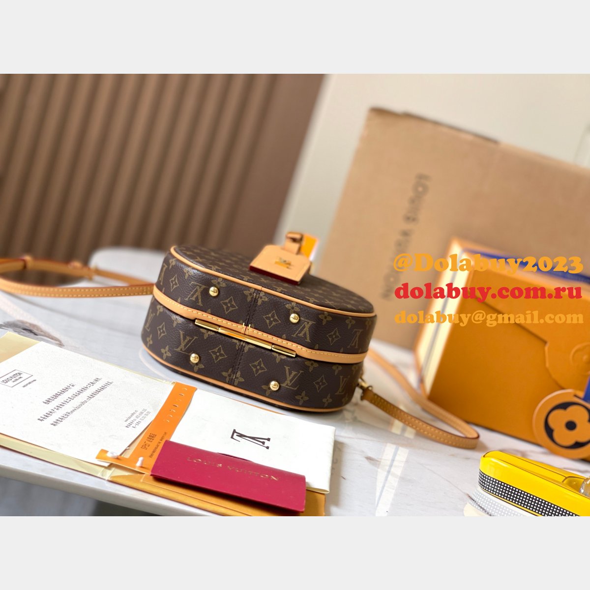 Fake Louis Vuitton Petite Boite Chapeau M43514 Bags Online Sale Store
