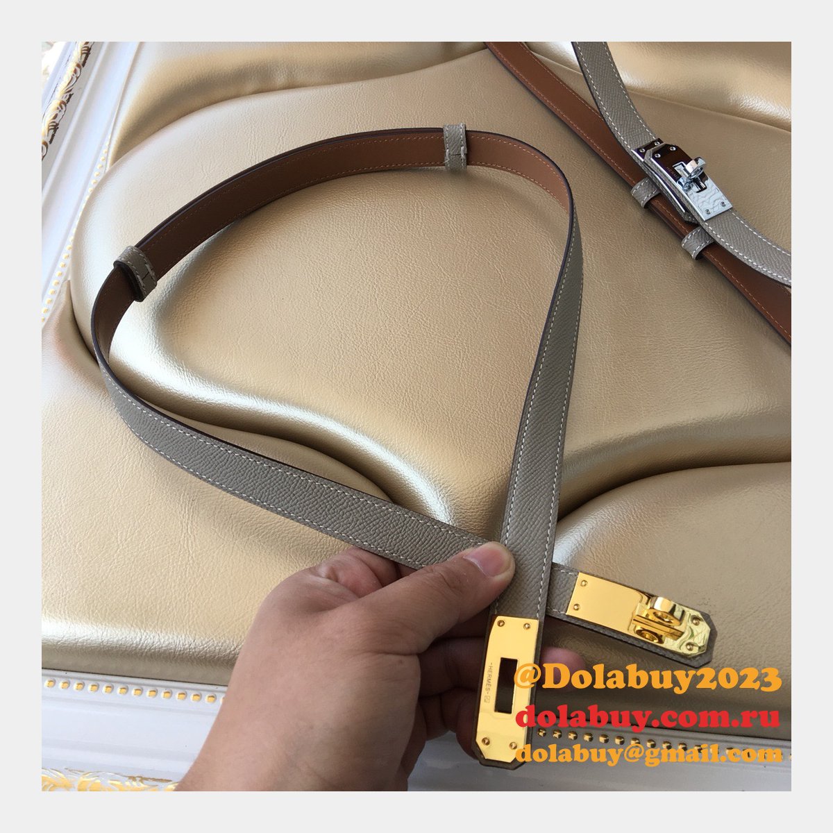 7 Star hottest selling hermes kelly thin belt 17mm